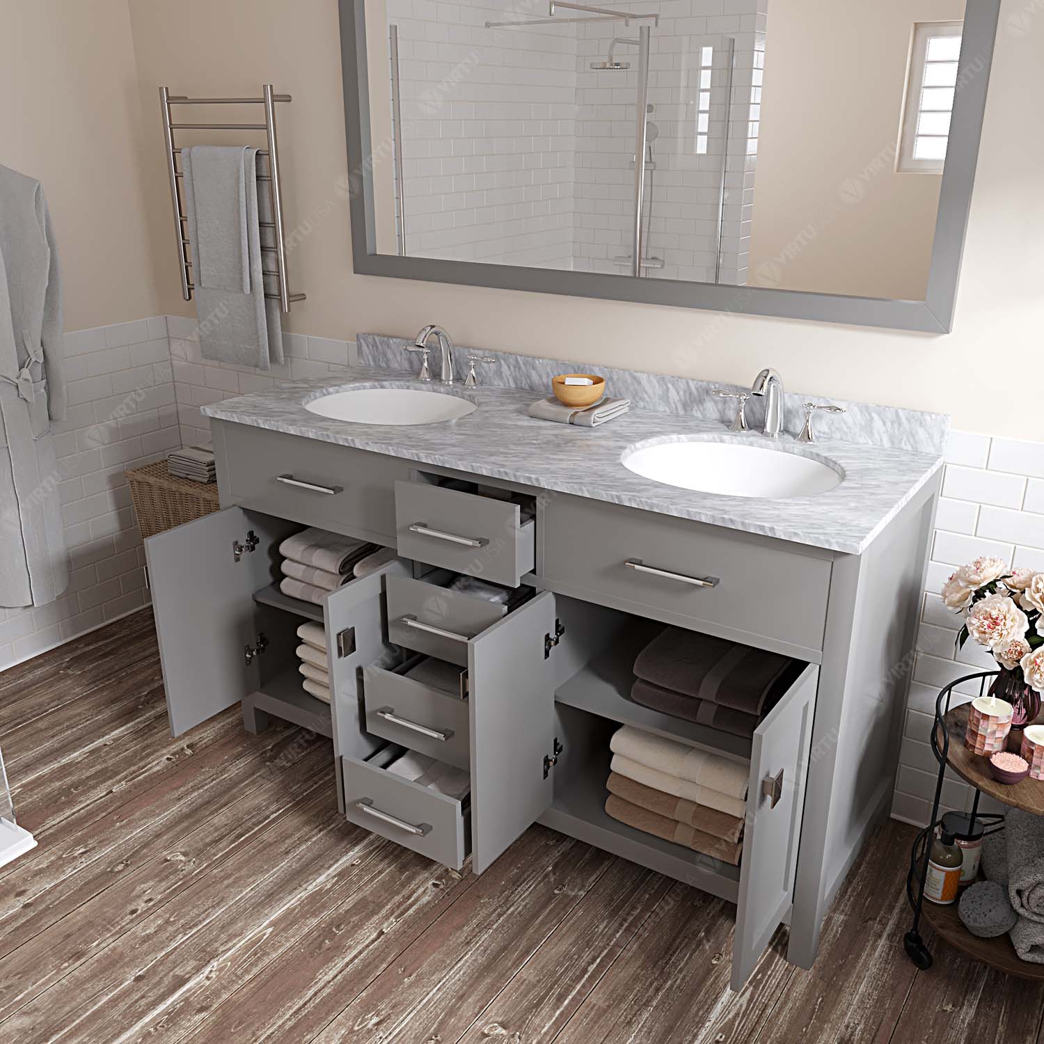 Virtu USA MD-2060-WMRO-CG-002 Bath-Vanity-Combo - View #4