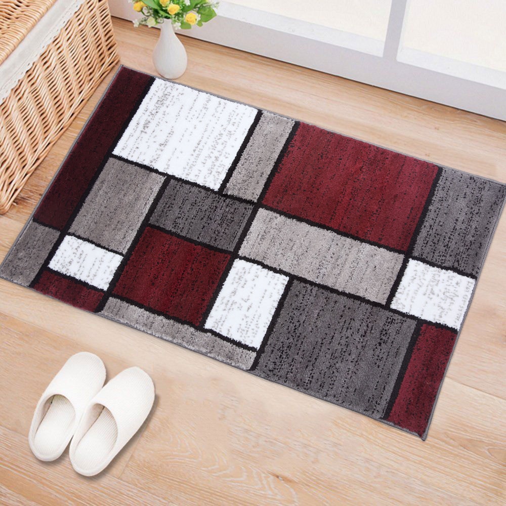 World Rug Gallery Florence 2 X 3 (ft) Red Indoor Geometric Mid-century ...