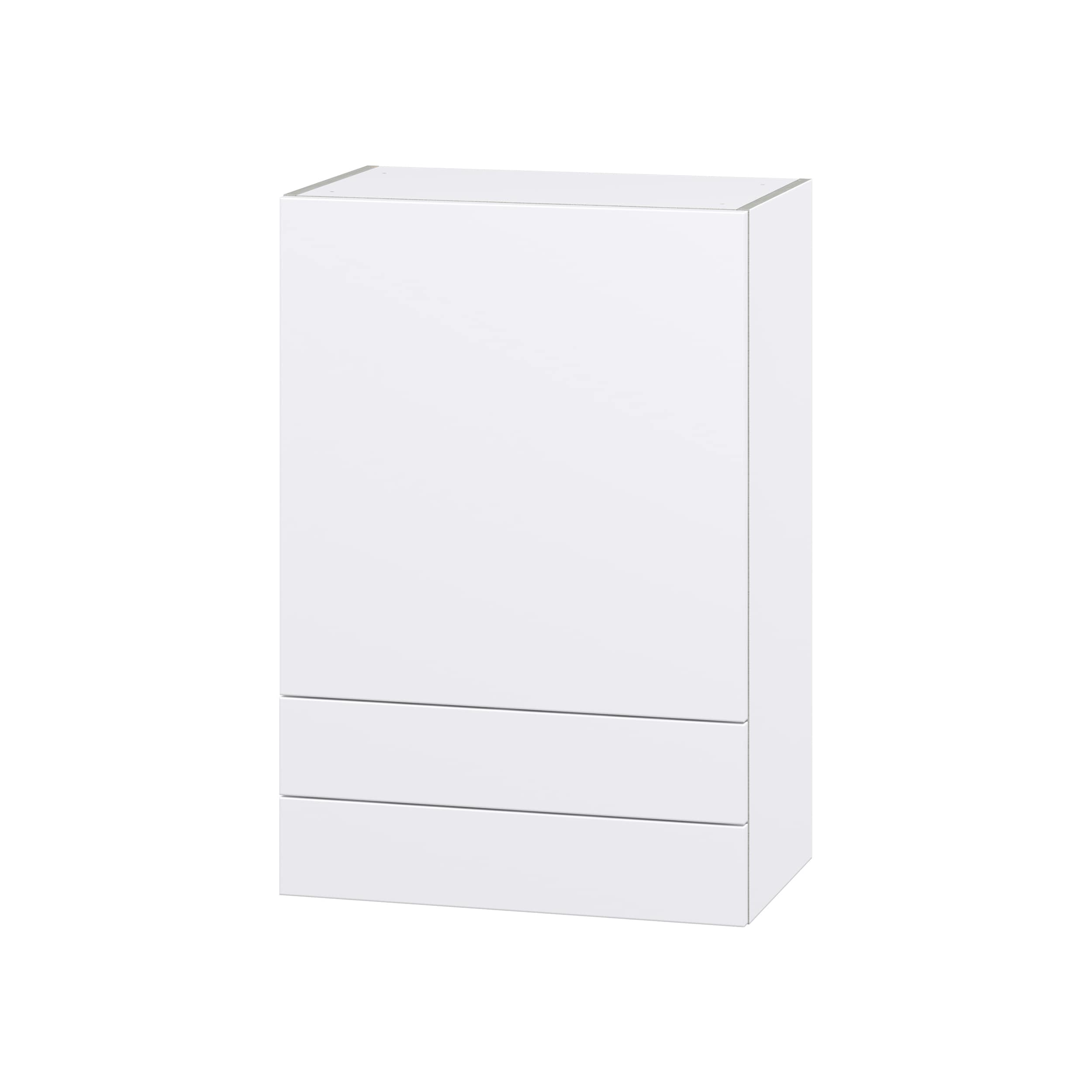 Hugo&Borg DSW2435B(L/R)-LA Lasalle 24-in W x 35-in H x 14-in D Bright White Slab 2 -Drawers Wall Fully assembled Cabinet (Flat Panel Slab)
