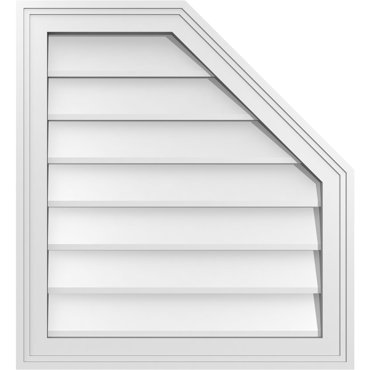 Ekena Millwork GVPOR22X2402SN 22-Inches x 24-Inches Off-white Octagon PVC Gable Louver Vent