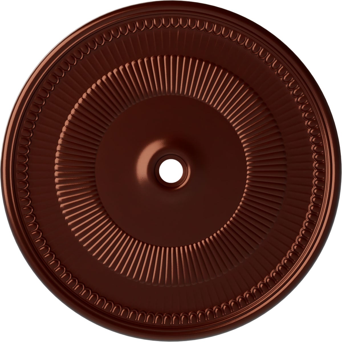 Ekena Millwork CM51NEACS Nevio 51.125-in W x 51.125-in L Painted Antique Copper Polyurethane Whole Ceiling Medallion