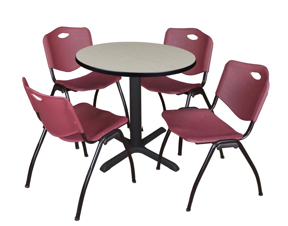 Regency TB30RNDPL47BY Breakroom Off-white 4-Person Training Table (30-in W x 29-in H)