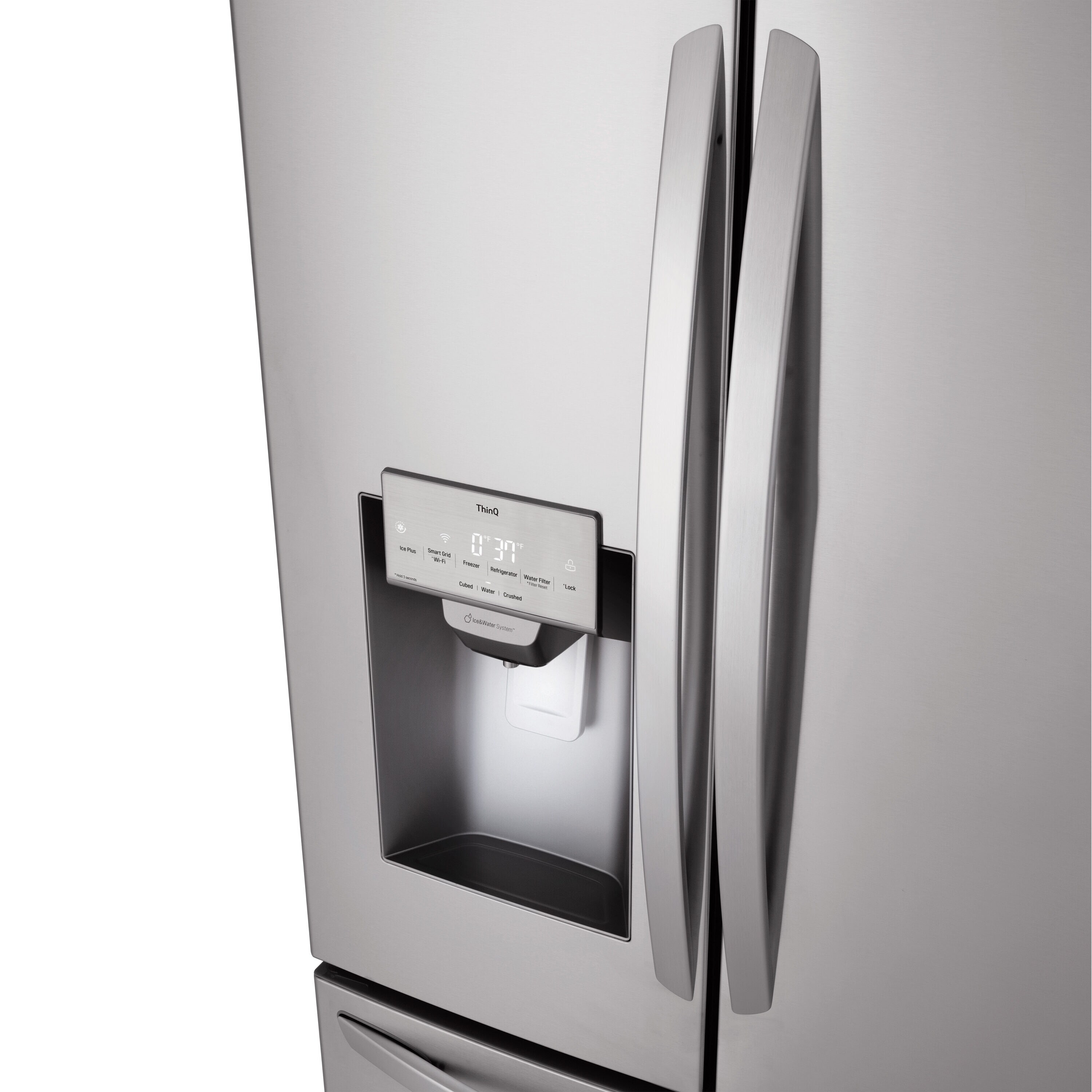 LG 27.7-cu ft Smart French Door Refrigerator with Ice Maker, Water and Ice Dispenser (Fingerprint Resistant) ENERGY STAR