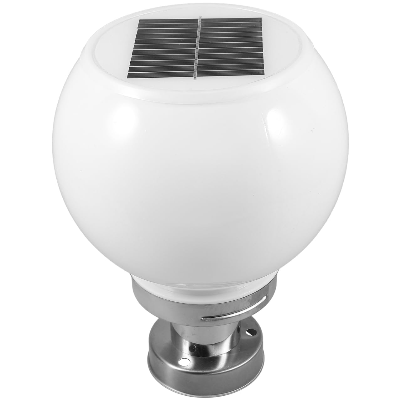 IUEST 200MM LED Solar Post Light Outdoor Round Ball Landscape Light for ...