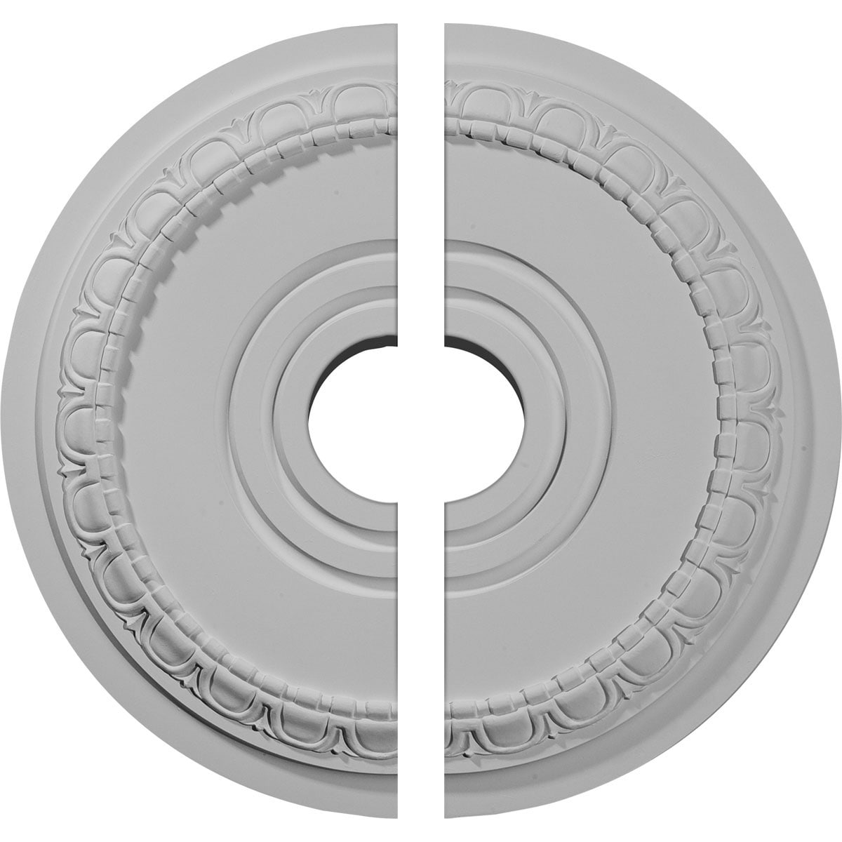 Ekena Millwork CM17MU2 Munich 17.5-Inches W x 17.5-Inches L Traditional White Urethane Split Ceiling Medallion
