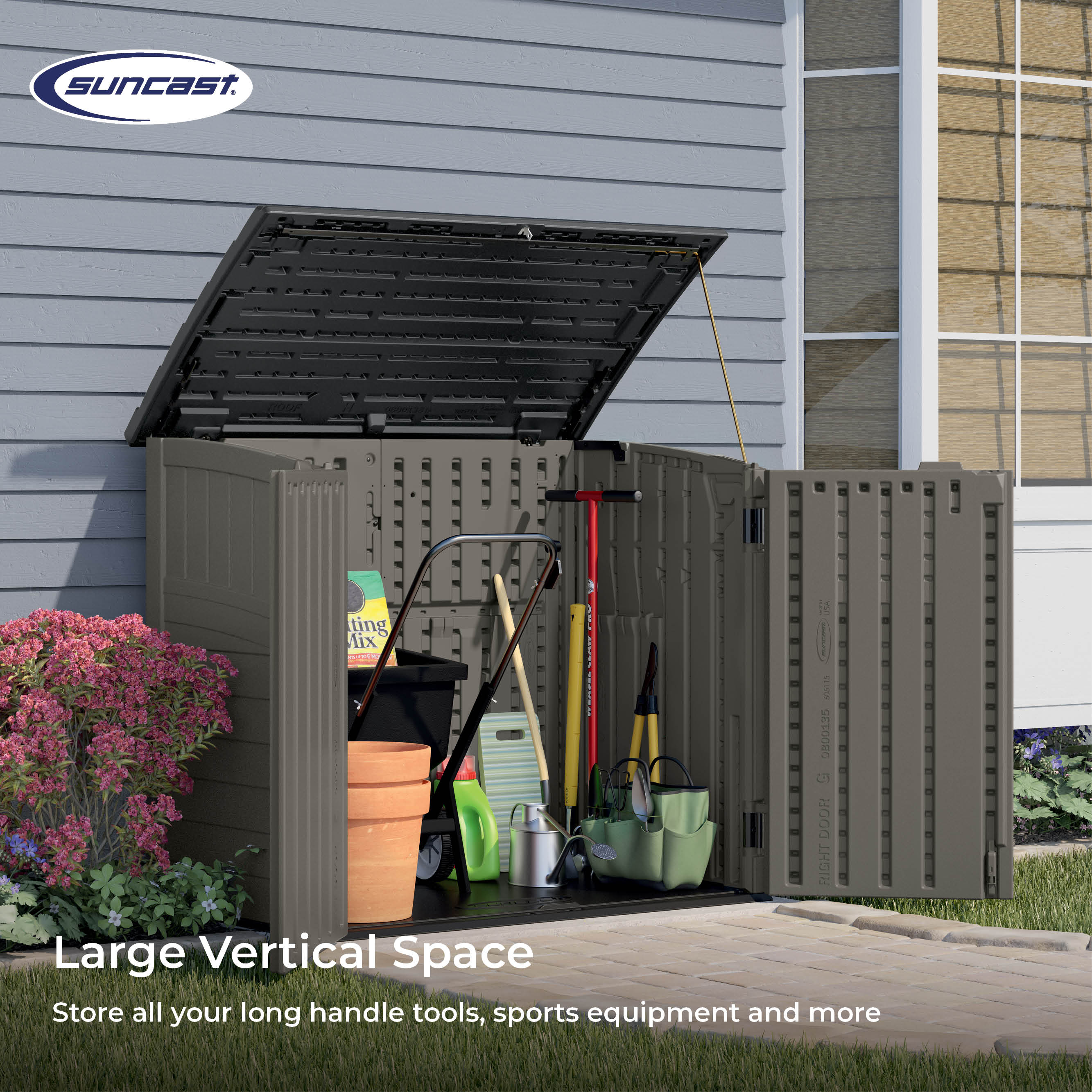 Suncast BMS2500SB Vinyl-Resin-Storage-Buildings - View #10