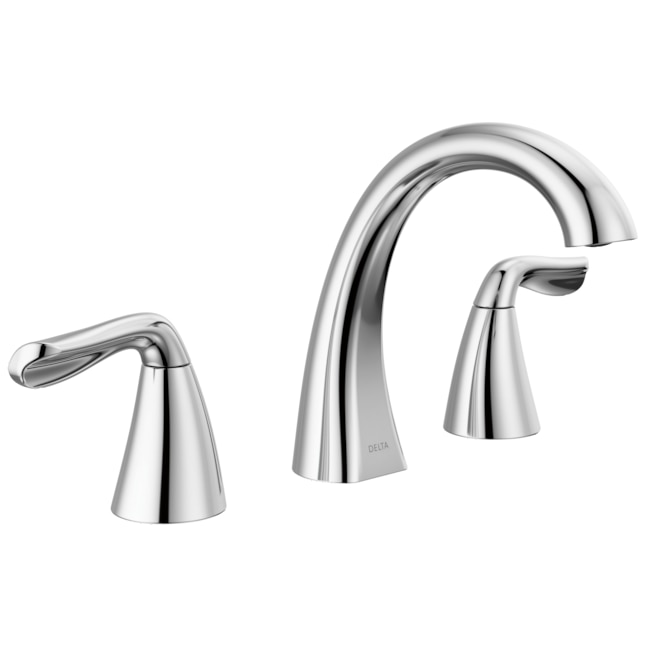 Delta Arvo Chrome 2 Handle Widespread Watersense Bathroom Sink Faucet With Drain In The Faucets Department At Com - How To Remove A 3 Hole Delta Bathroom Faucet