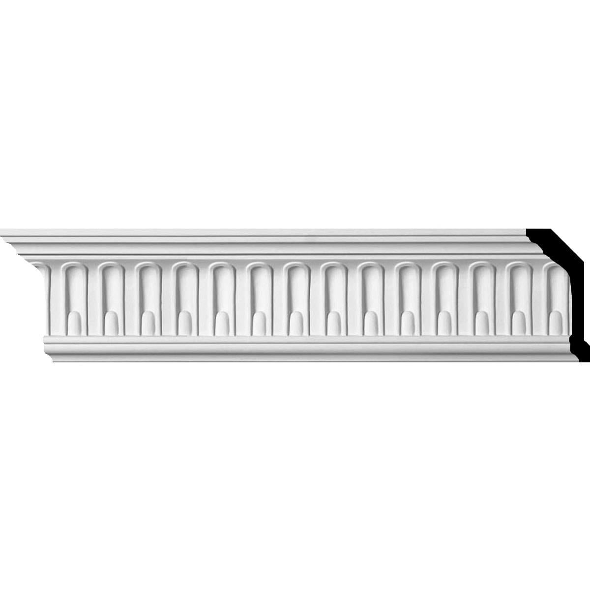 Ekena Millwork MLD04X02X05VI-CASE-8 Viceroy 4-in x 7-ft 10-1/2-in Primed Urethane Crown Moulding 8 -Pack