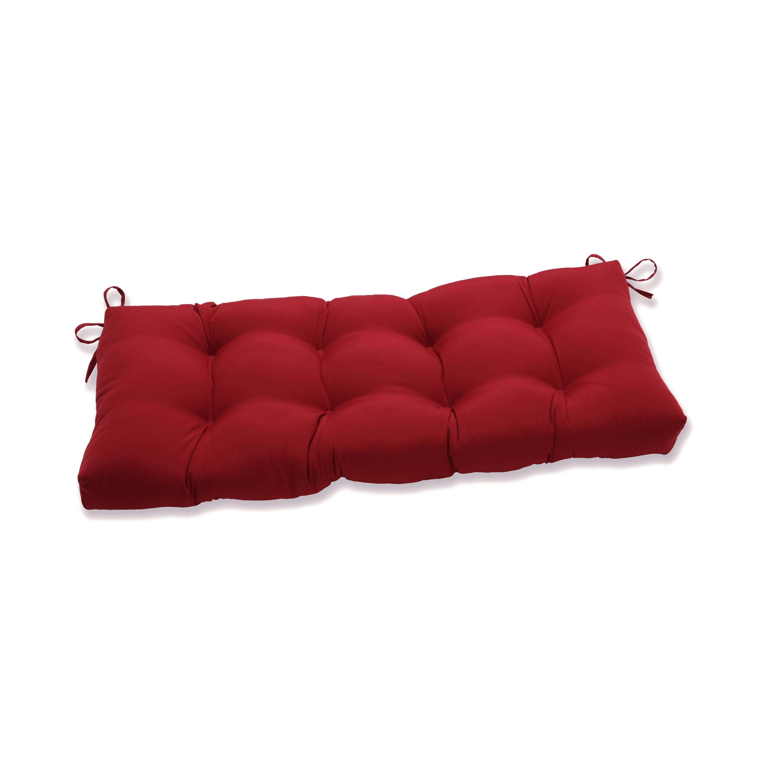 Pillow Perfect 649757 Pompeii Red 44-in x 18-in Red Patio bench cushion