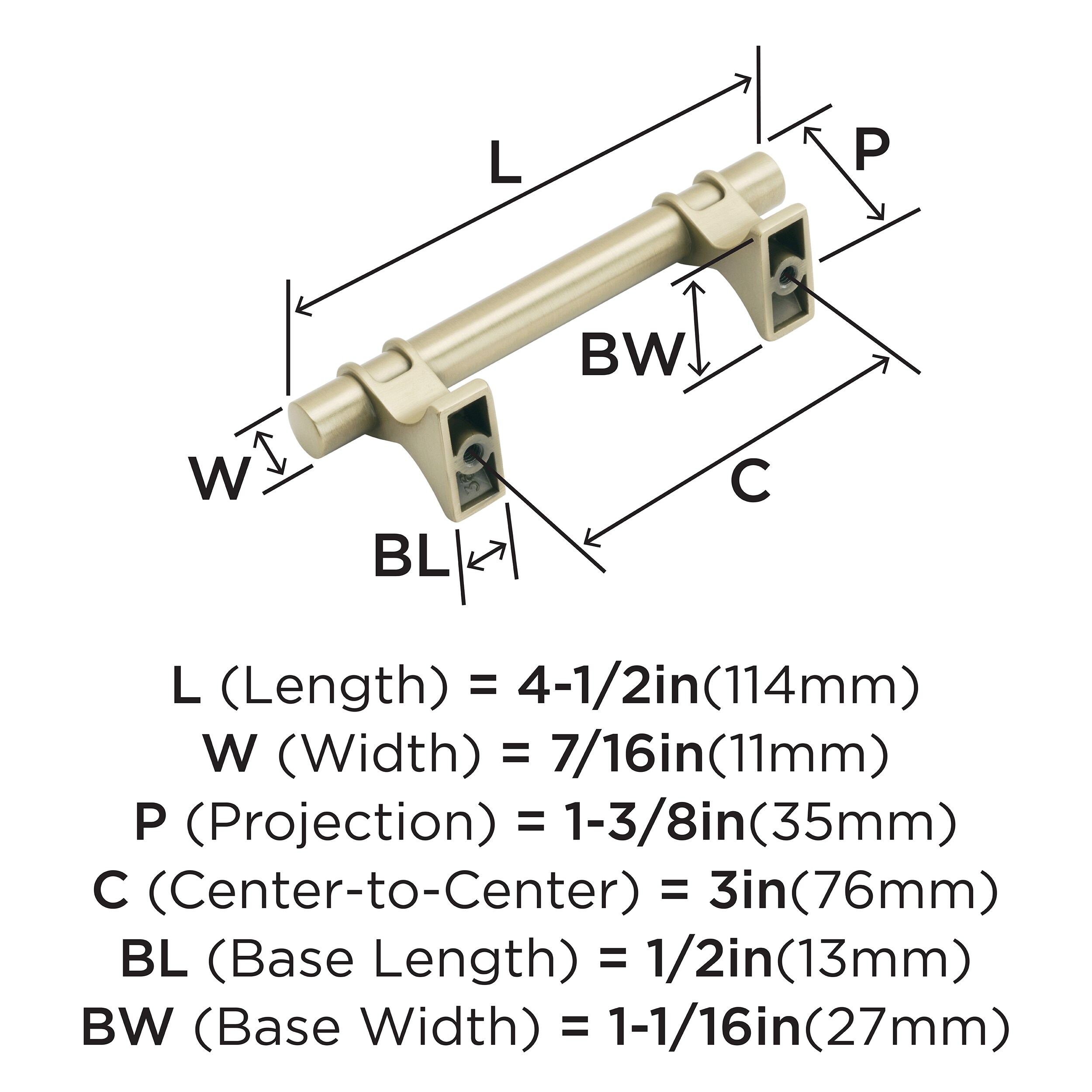 Amerock BP36600BBZ Cabinet-Pulls - View #3