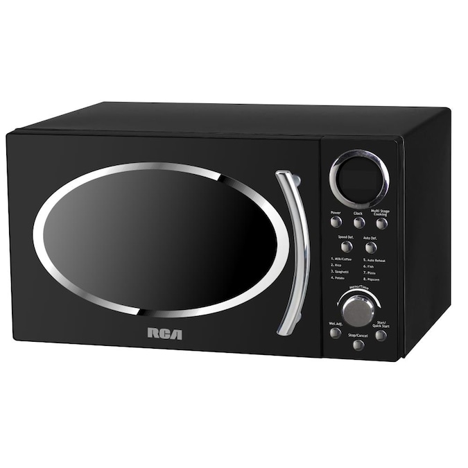 RCA RMW987 0.9-cu ft 900-Watt Countertop Microwave (Black and Stainless