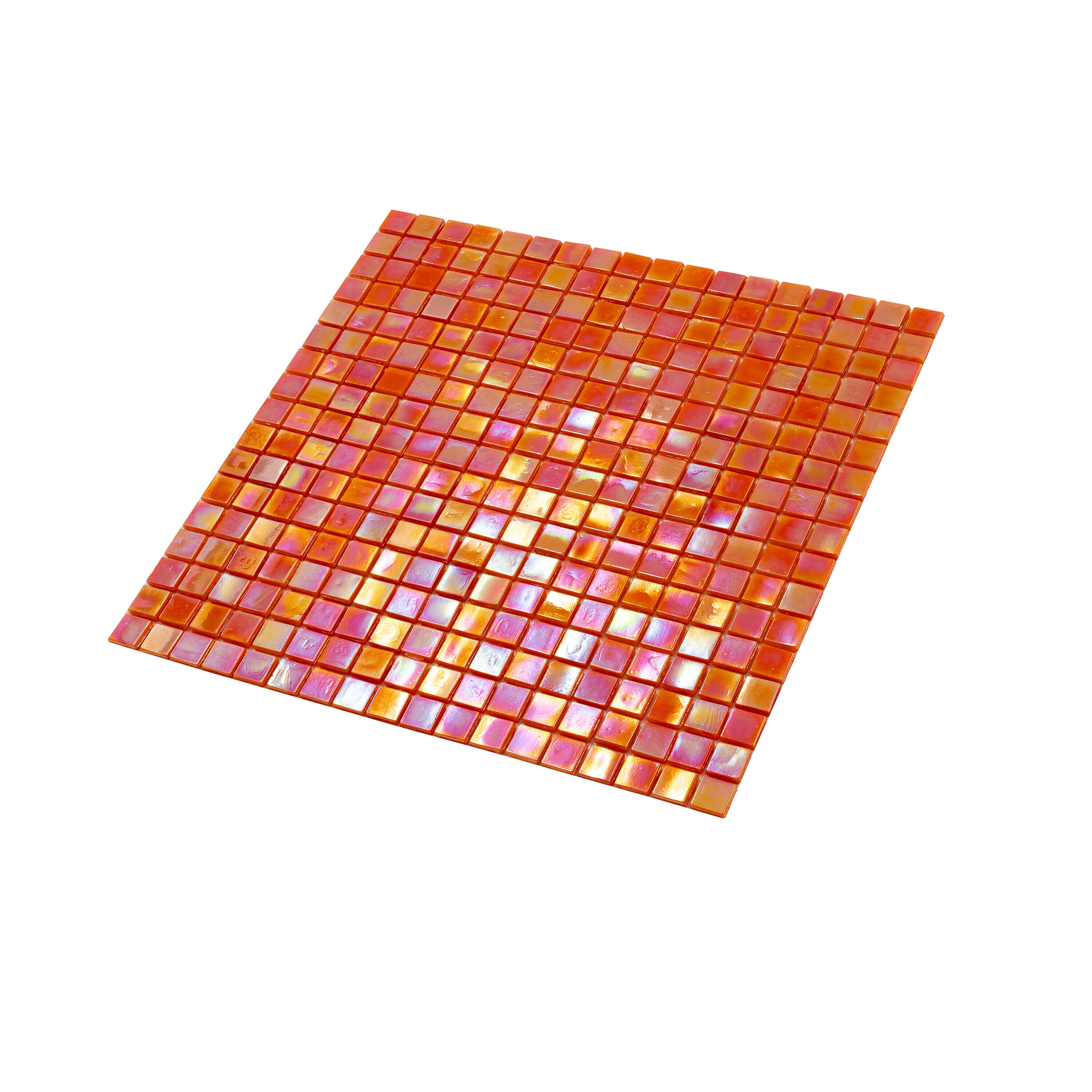 Apollo Tile Skosh Fire Orange 11-1/2-in x 11-1/2-in Glossy Glass Uniform Squares Floor and Wall Tile (18.69-sq. ft/ Carton)