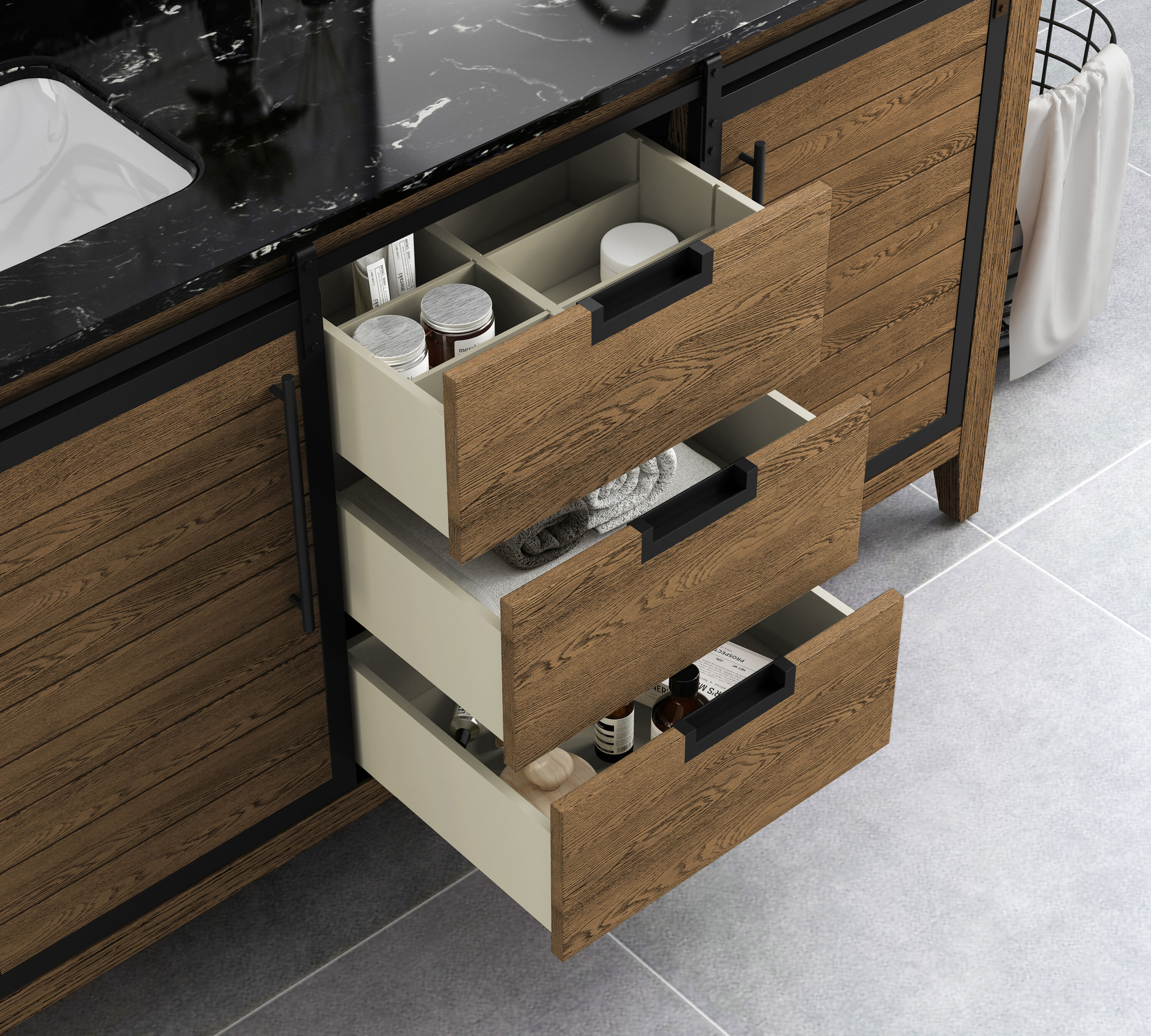 allen + roth TJ-0113V6022BR Bath-Vanity-Combo - View #9