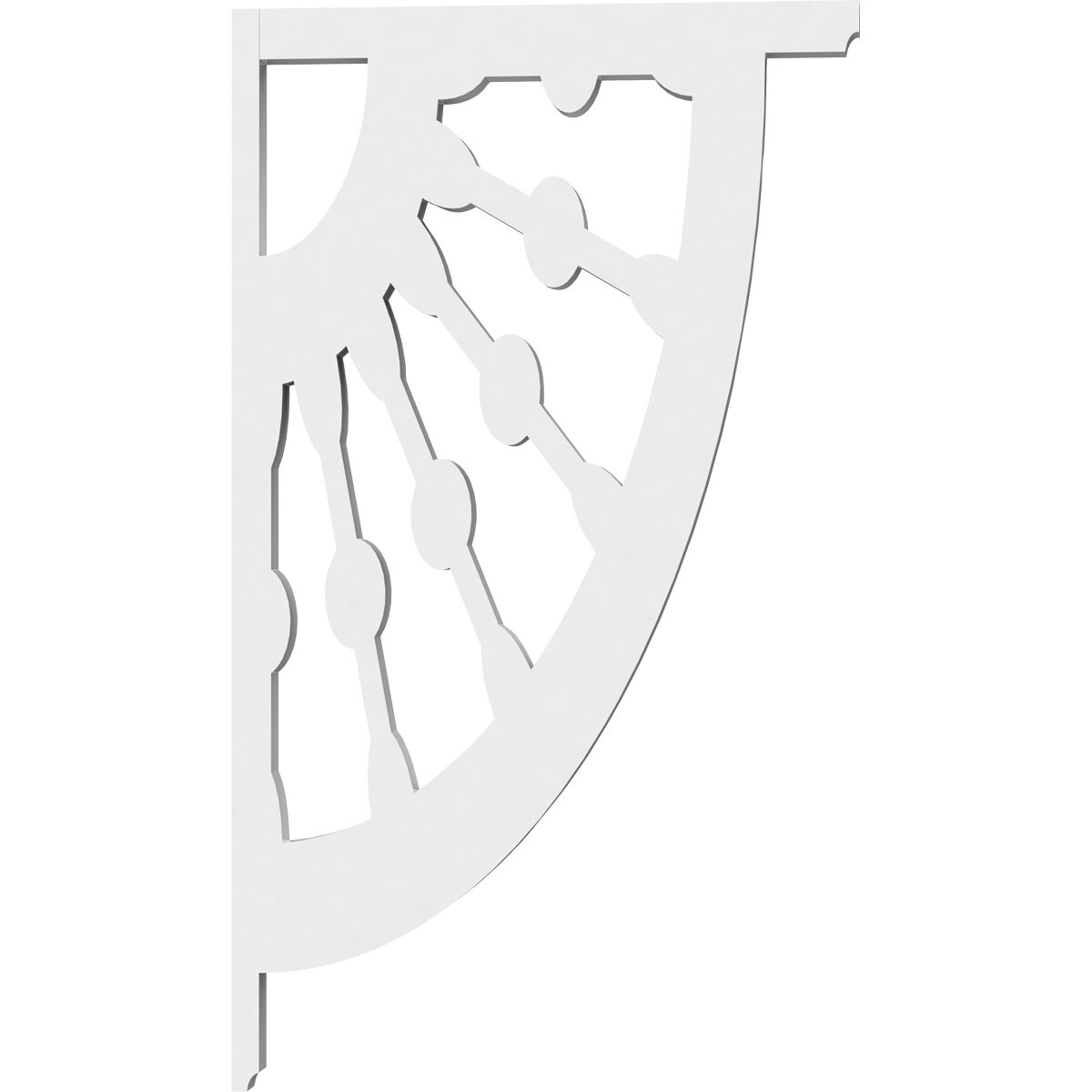 Ekena Millwork BKTP01X07X13CW Exterior-Brackets-Braces - View #3