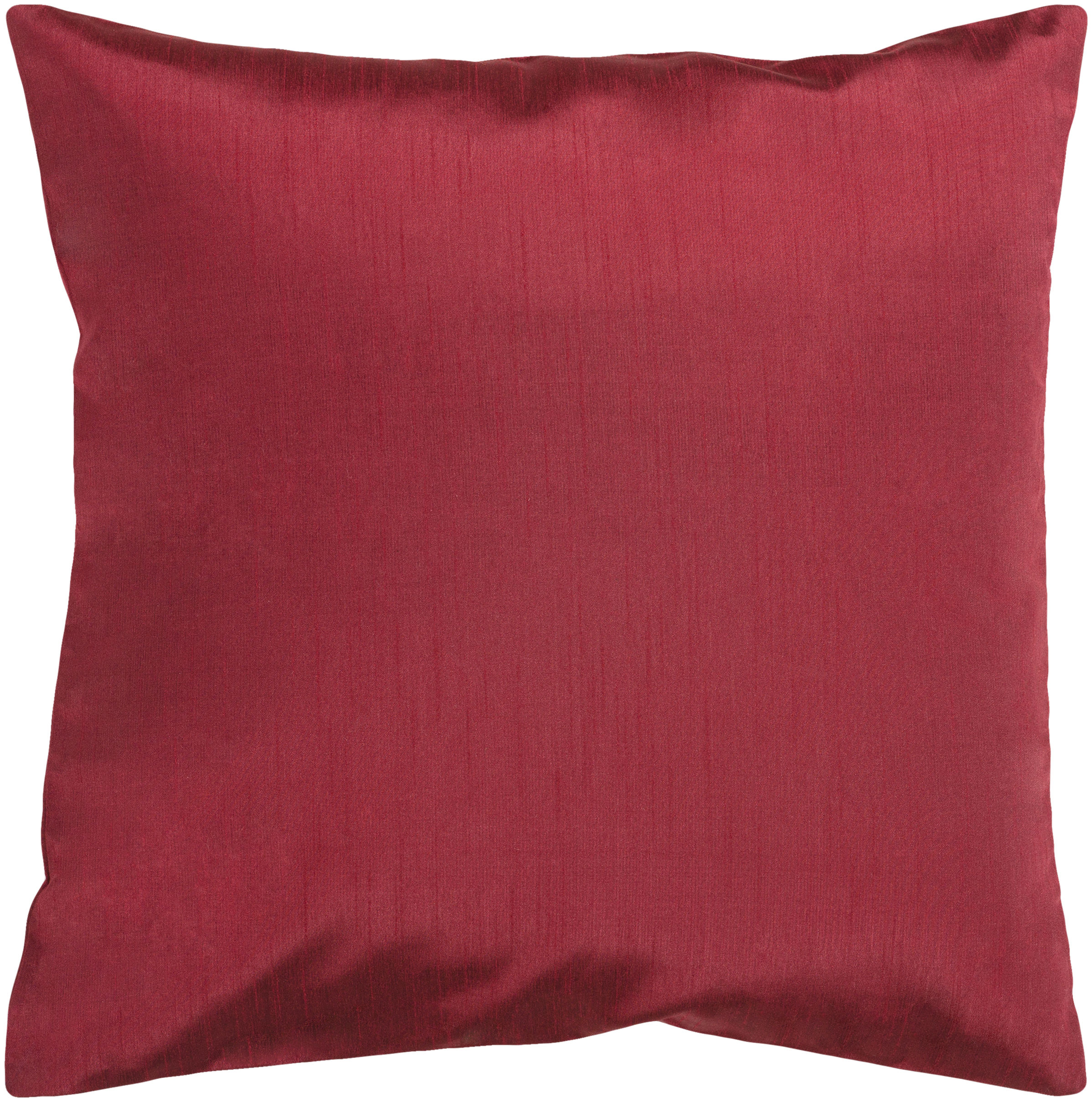 Surya HH042-2222D Solid Luxe 22-in x 22-in Dark Red Square Indoor Decorative Pillow