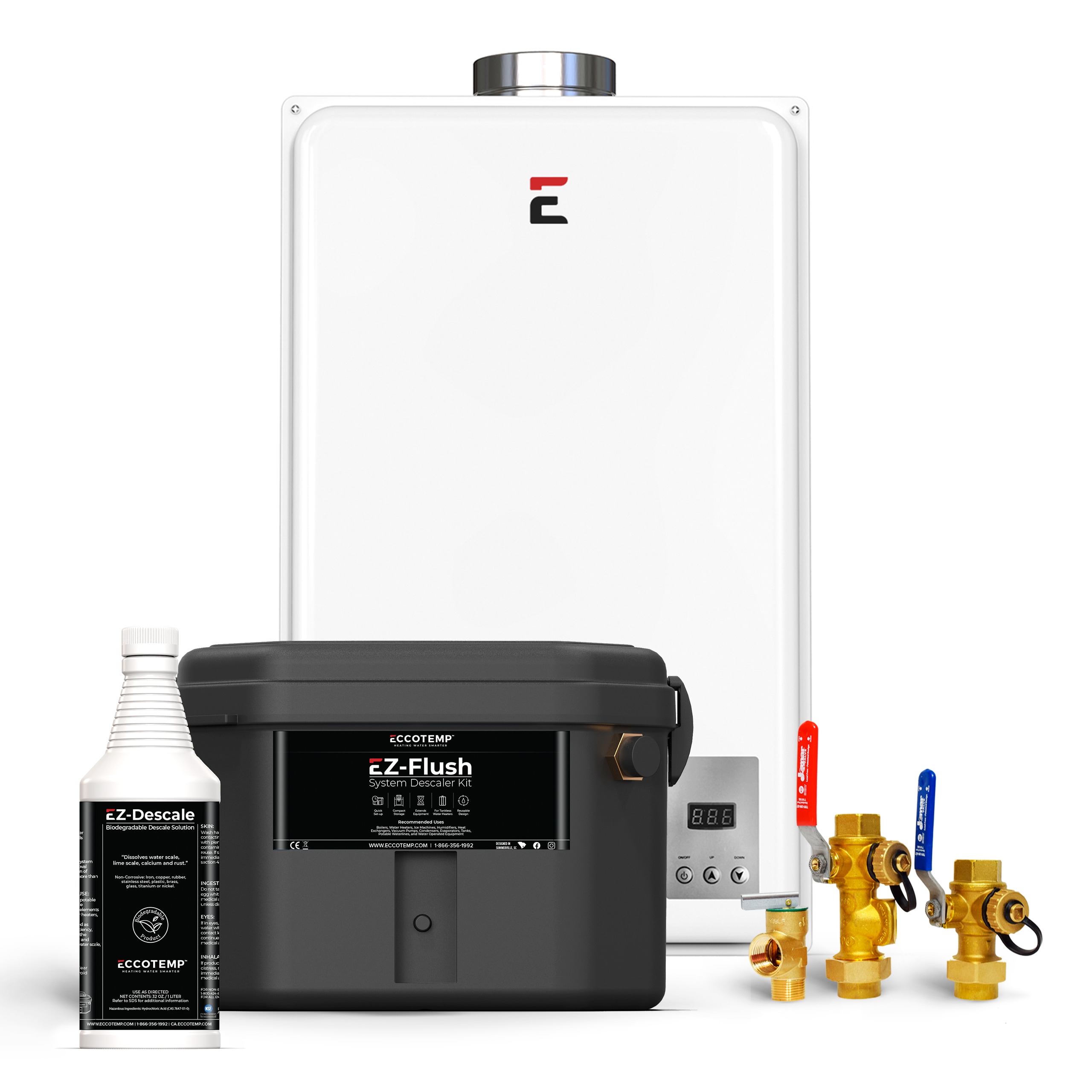 45Hi 6.8-GPM 140000-BTU Indoor Liquid Propane Tankless Water Heater Rubber | - Eccotemp 45HI-LPS