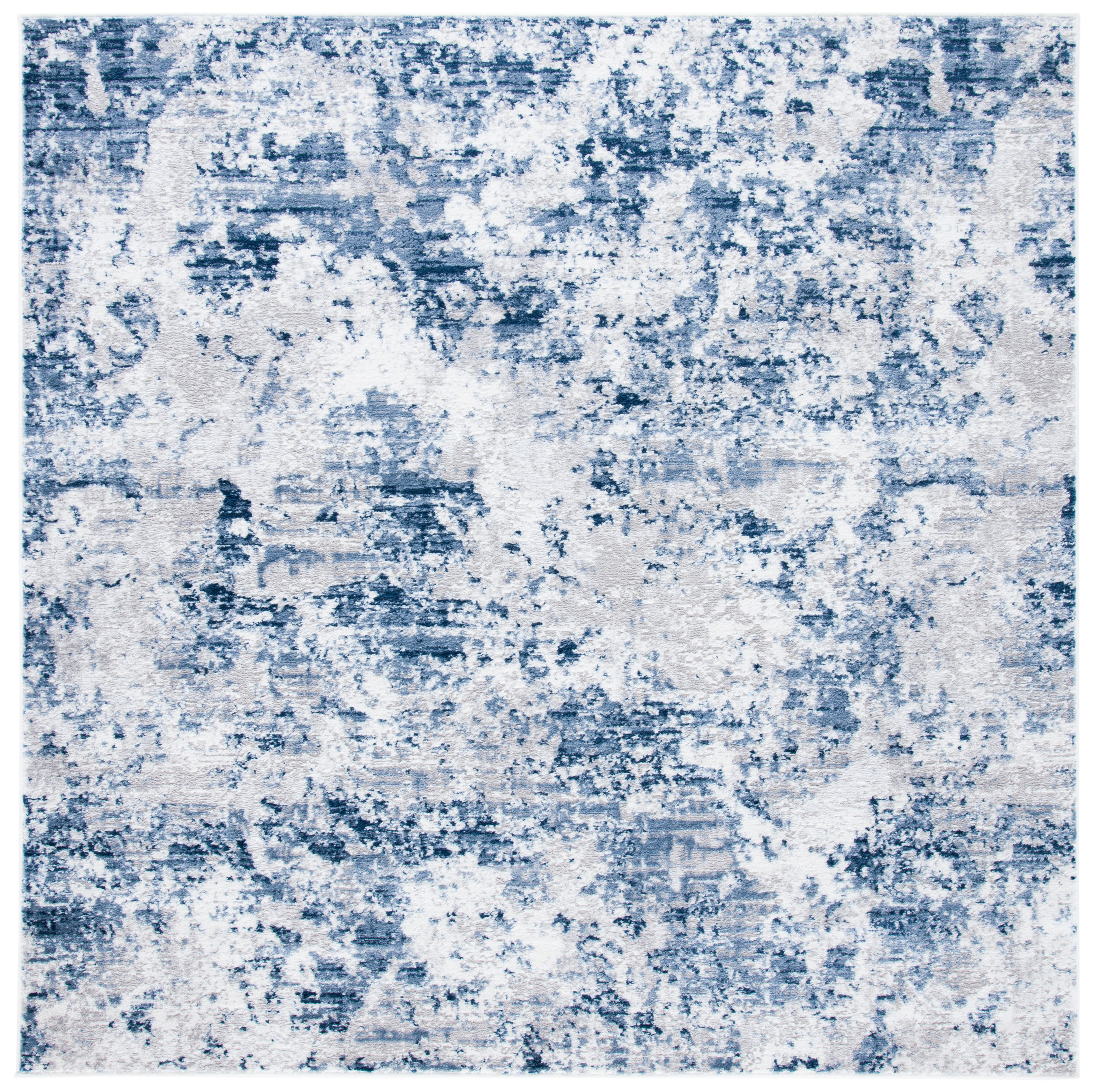 Safavieh ALA705N-7SQ Amelia Marche 7 x 7 (ft) Loomed Polypropylene Navy/Gray Square Indoor Distressed/Overdyed Bohemian/Eclectic Area rug