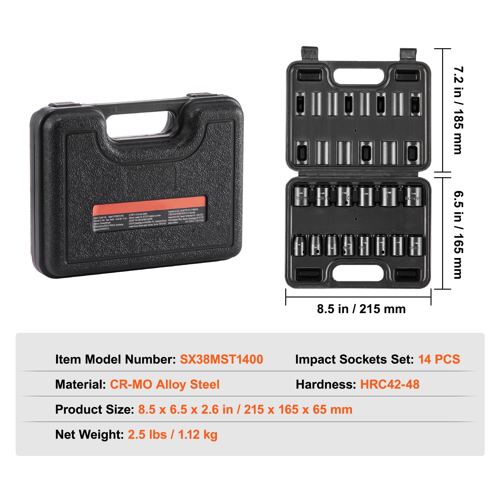 VEVOR SCCJTTZJ1CRM06169V0 Impact-Socket-Sets - View #7