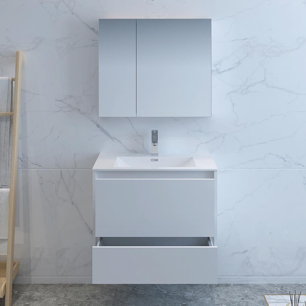 Fresca FVN9230WH Bath-Vanity-Combo - View #3