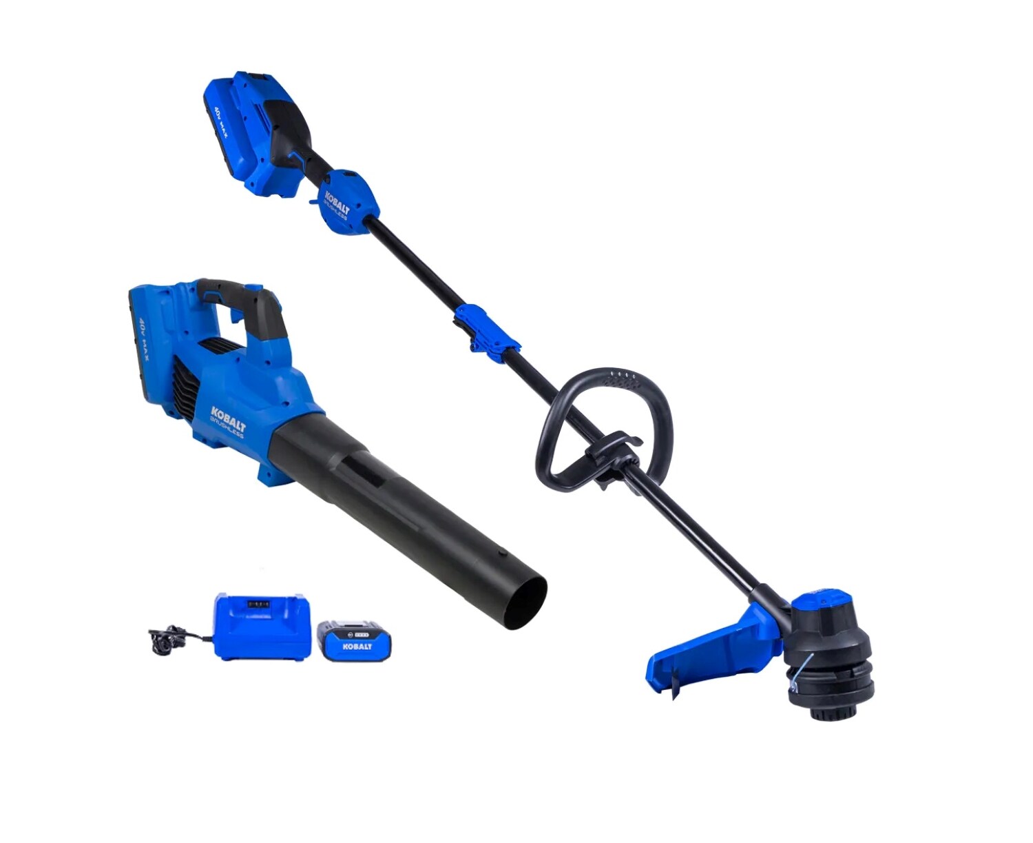 Kobalt Gen4 40-volt Cordless Battery String Trimmer and Leaf Blower and 4.0 Ah (Battery Included) (Charger Included)