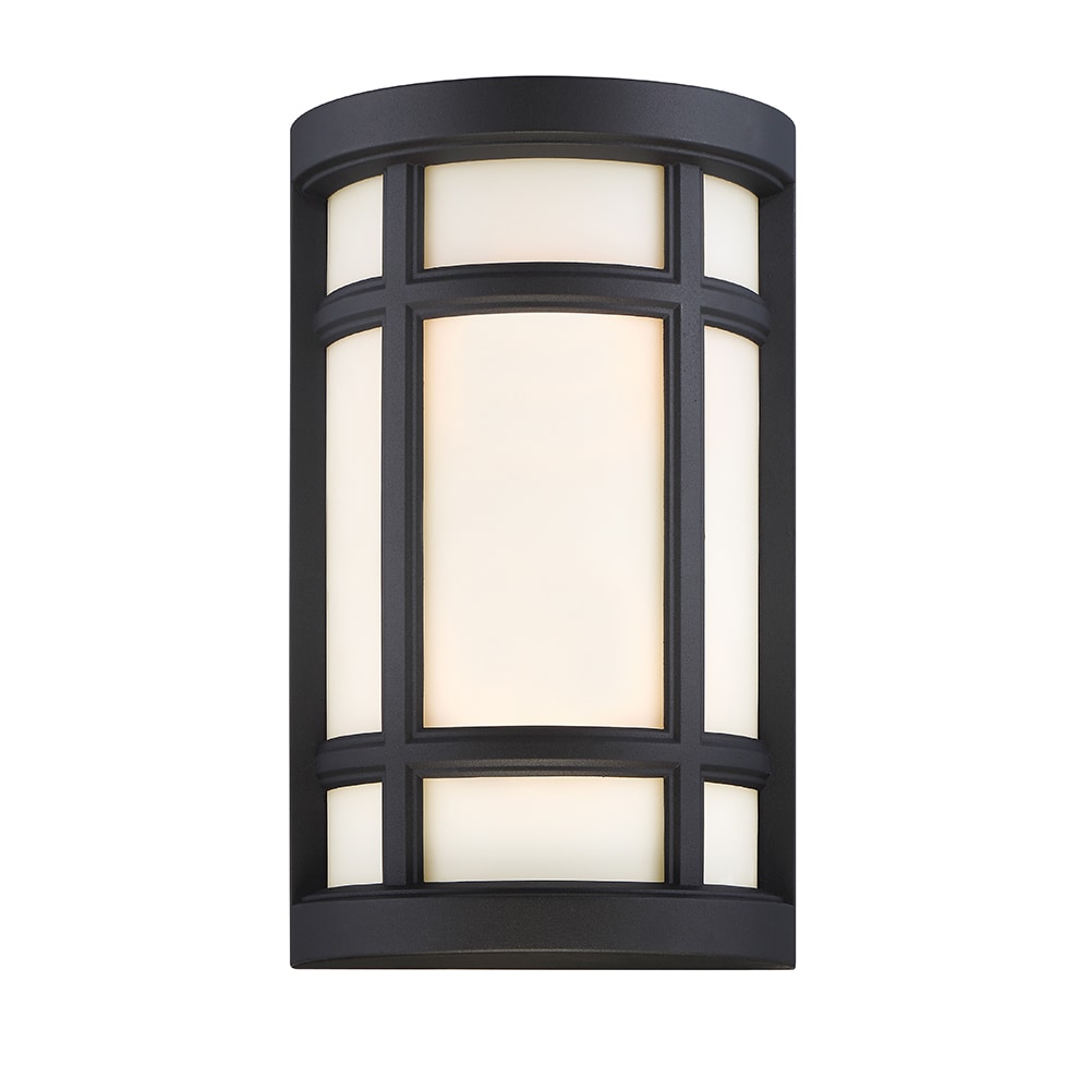 Matte Black Opal Glass 13" Wall Sconce