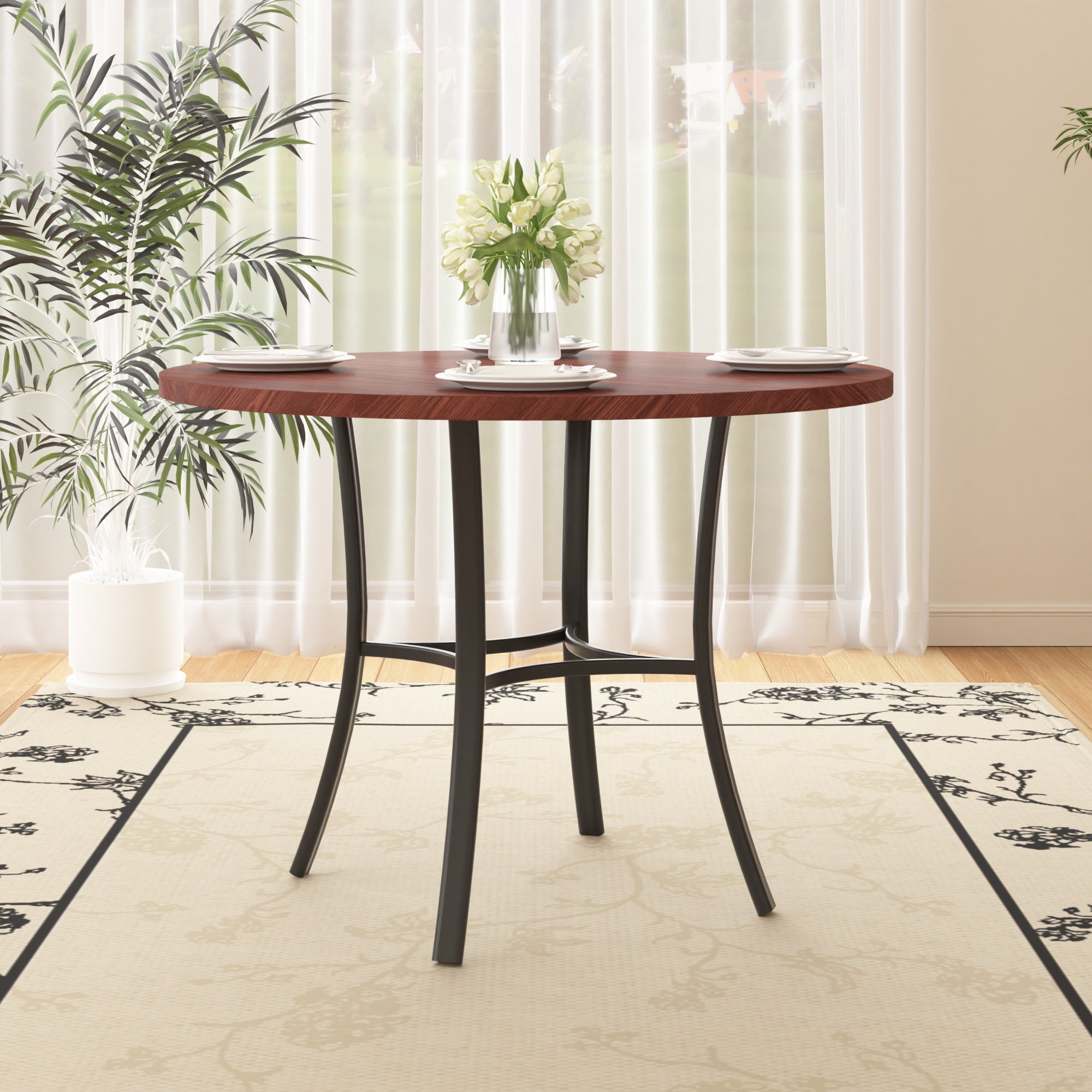 Vecelo LOE-FH-TBL16-BRN Dining-Tables - View #2