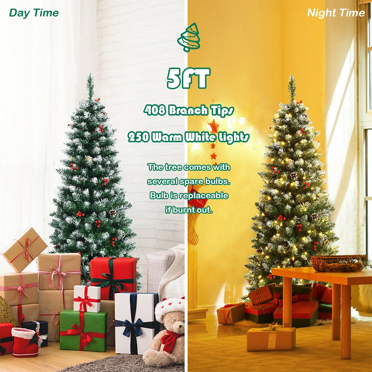 WELLFOR CM-HFY-23665US Artificial-Christmas-Trees - View #4