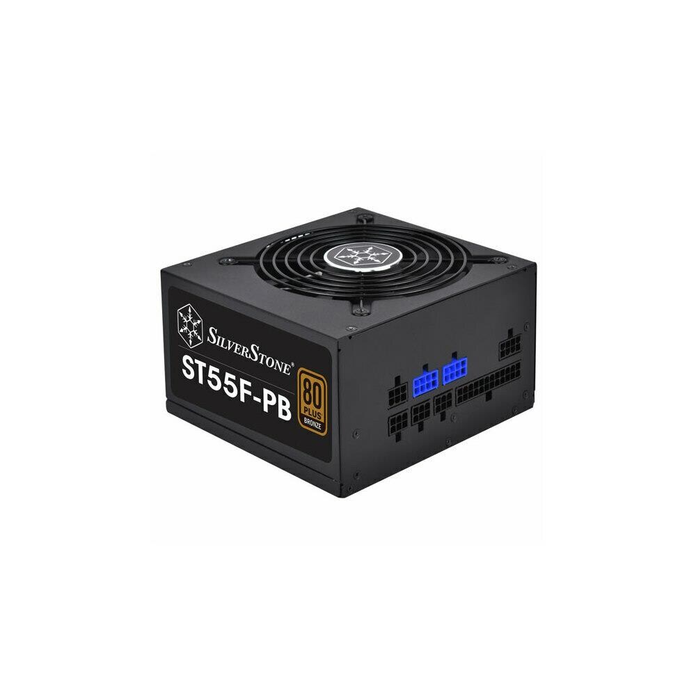 SilverStone SVSTT1804  Technologies ST55F-PB 550 watt ATx Power Supply 80 Plus Bronze with 100 Percent Modular Cable Design, Black