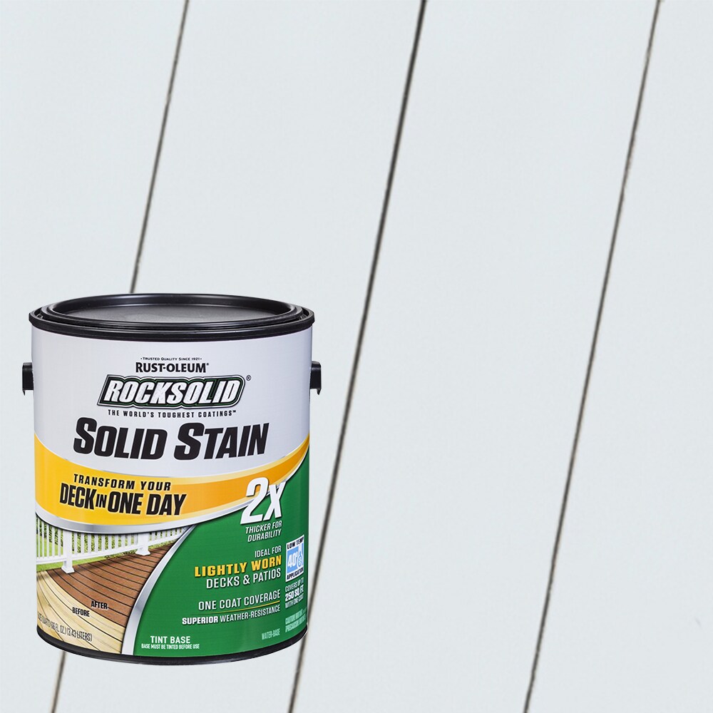 Rust-Oleum RockSolid 2X Solid Stain Pre-tinted Mist Solid Exterior Wood ...