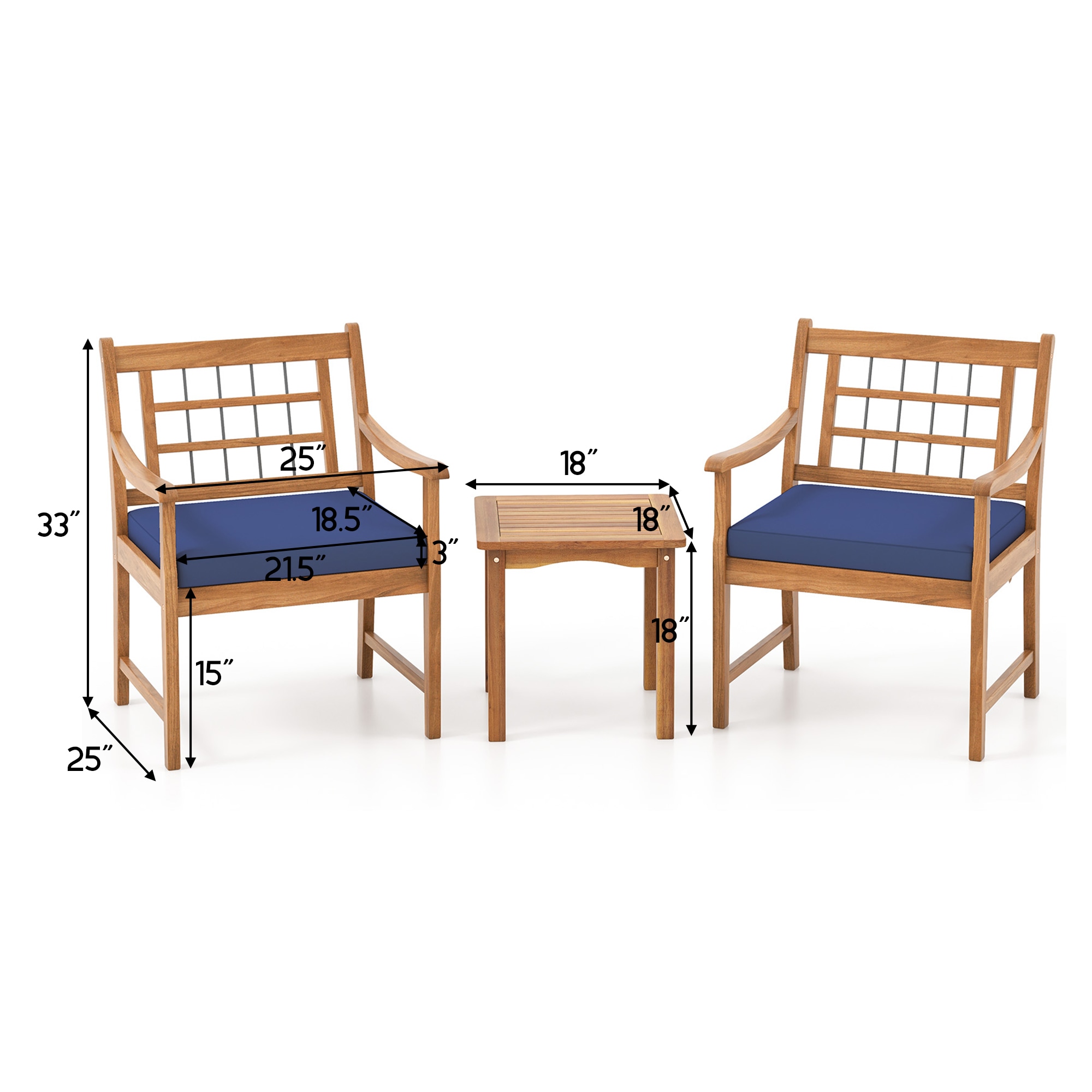 LIVIZA OUJ72587NY Patio-Conversation-Sets - View #2