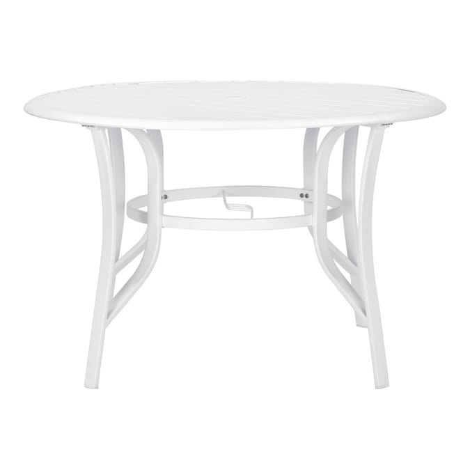 Roth Truxton Round Outdoor Dining Table, White Patio Dining Tables
