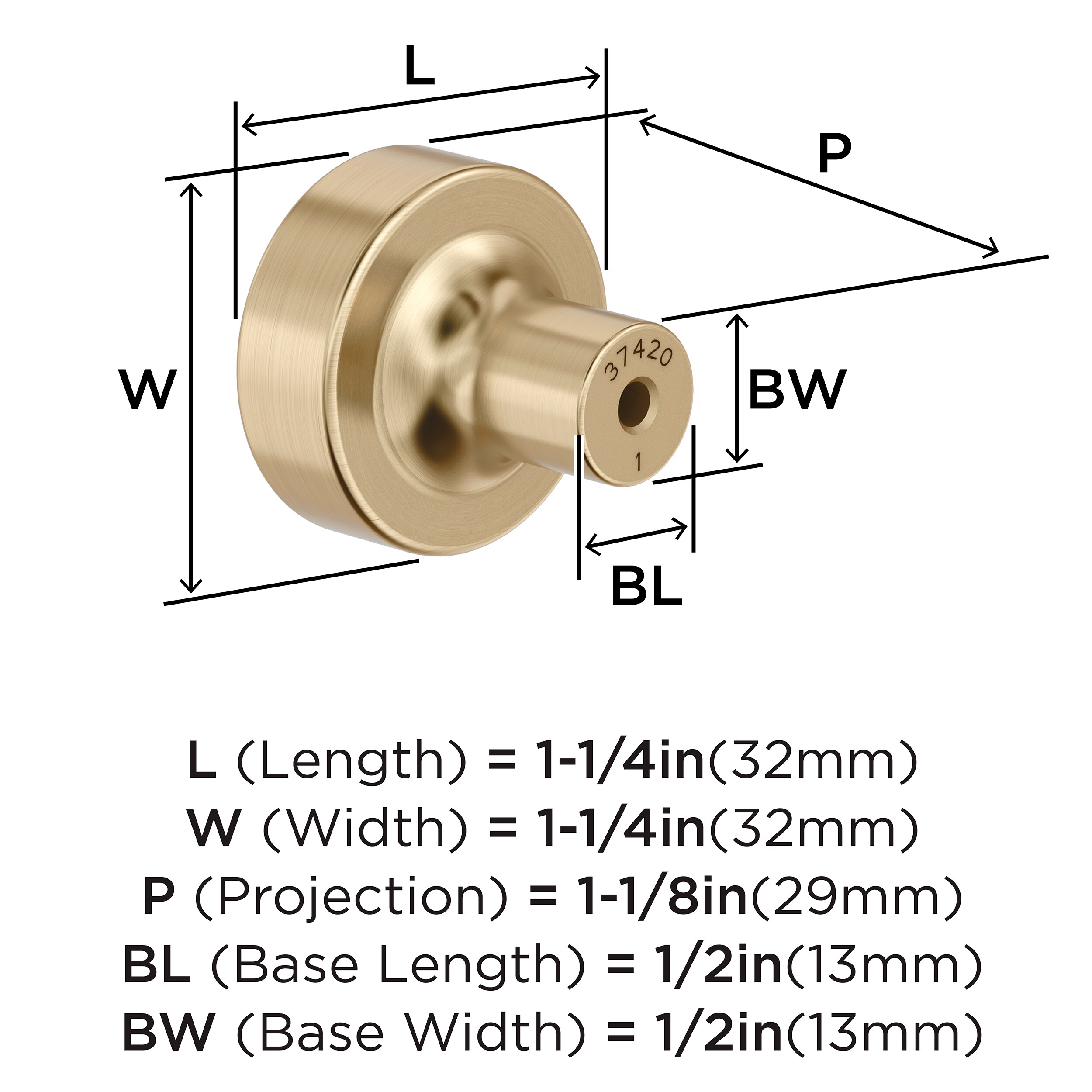 Amerock BP37420BBZ Cabinet-Knobs - View #4