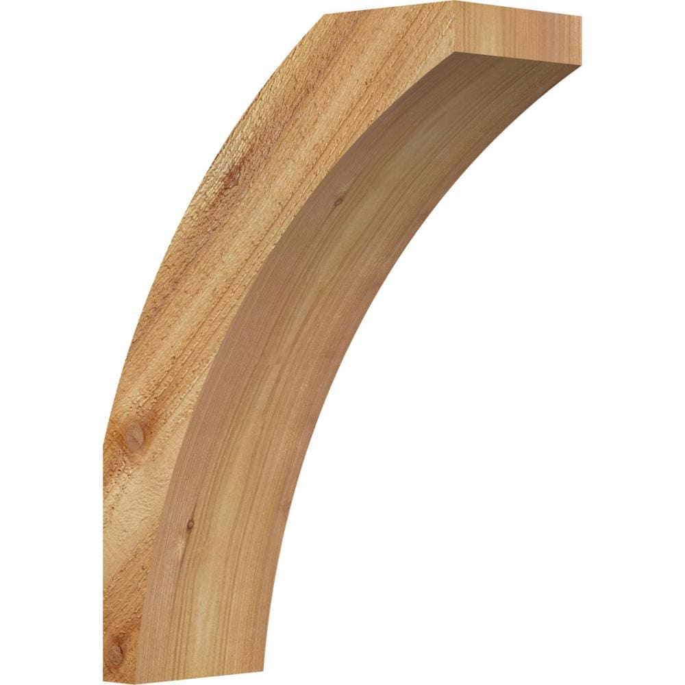 Ekena Millwork BRC04X10X14THR00RWR 4-in x 10-in x 14-in Western Red Cedar Unfinished Wood Thorton Rough Sawn Knee Brace