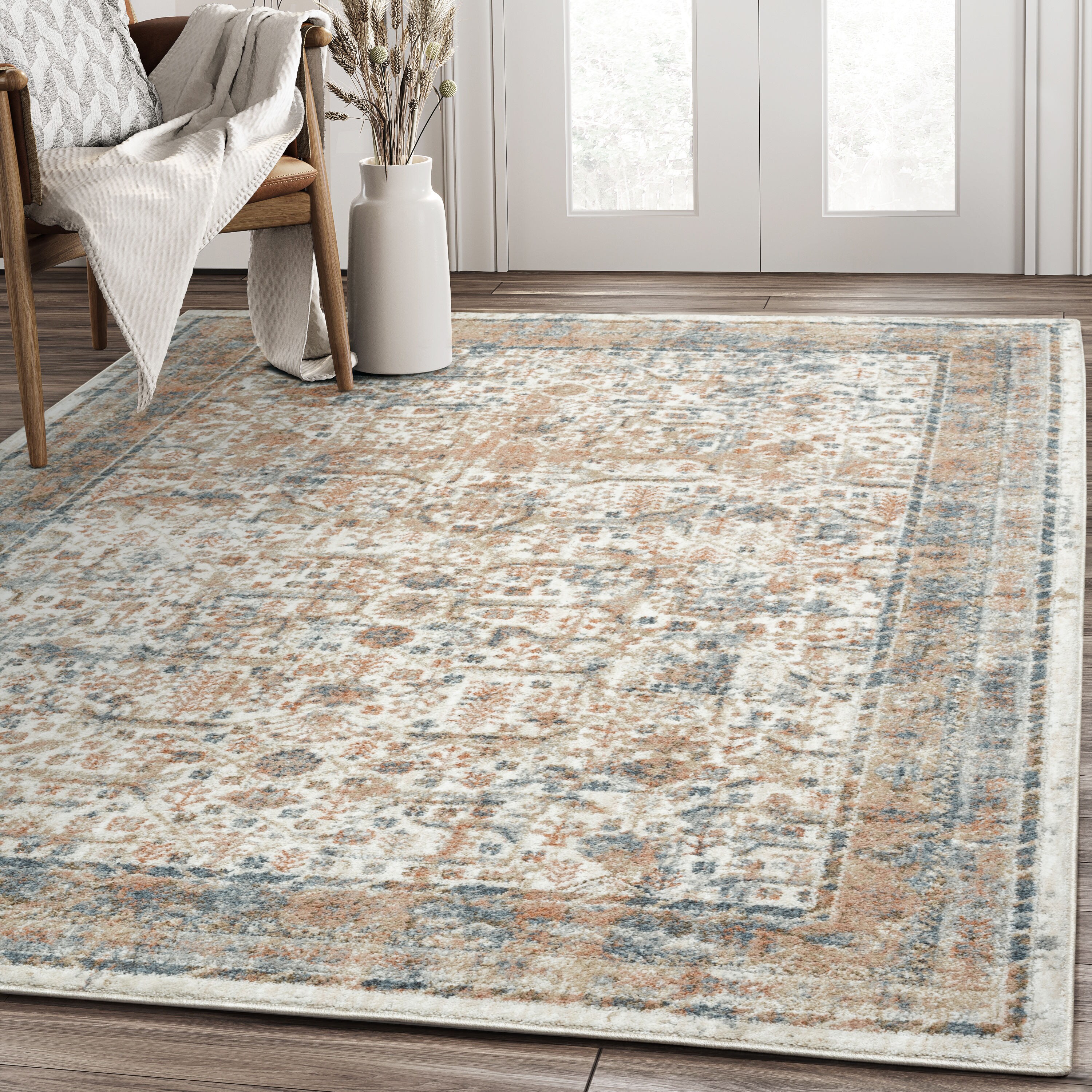 Abani Rugs 5 x 8 Cream Indoor/Outdoor Abstract Area Rug at Lowes.com