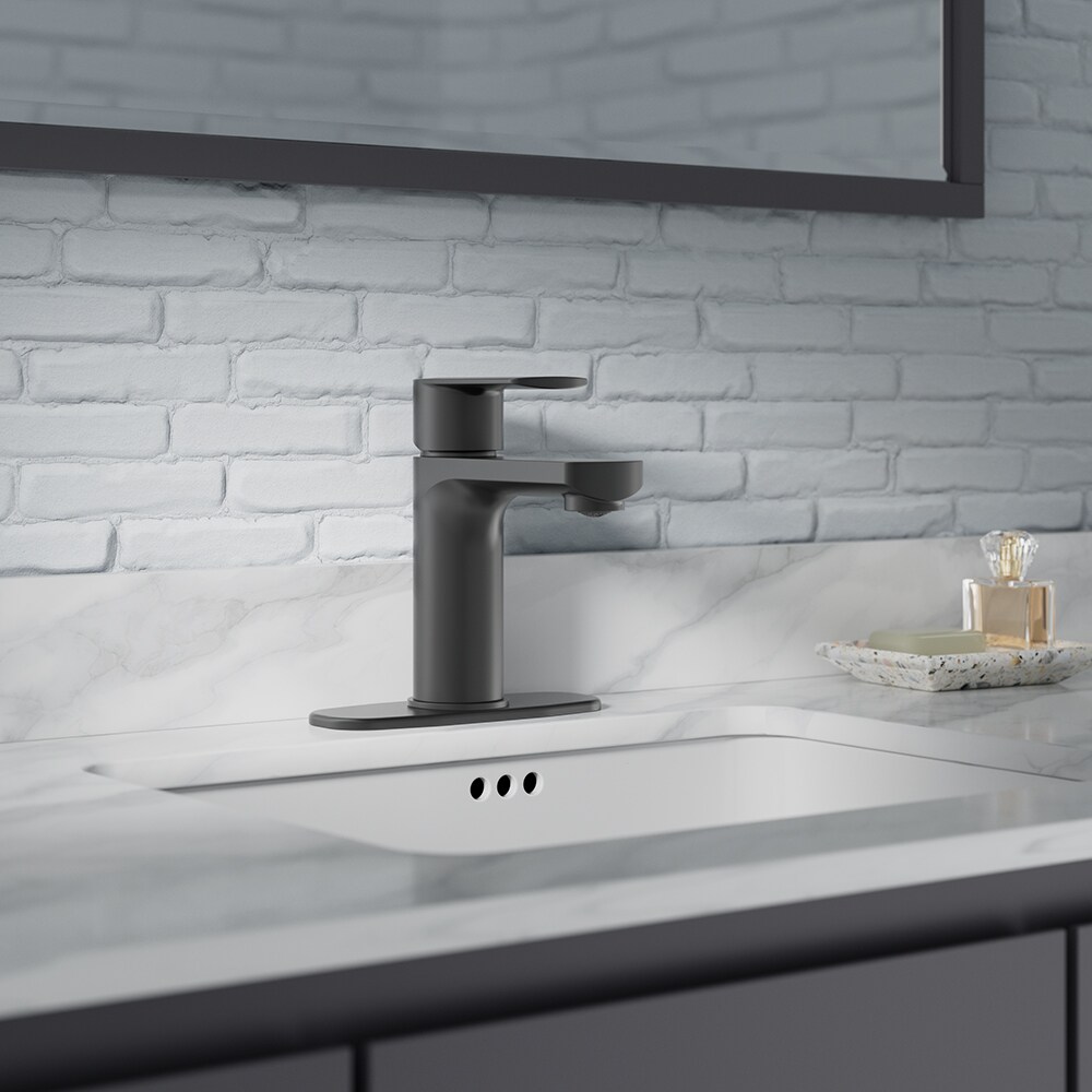 Origin 21 Candace Matte Black Single Hole 1Handle WaterSense Bathroom