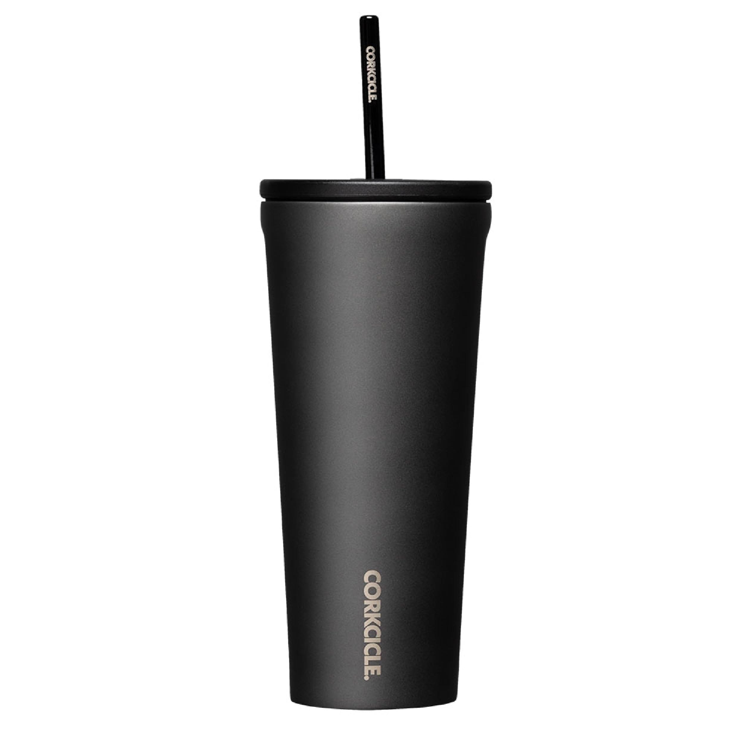 CORKCICLE  Cold Cup Insulated Tumbler with Lid Straw Ceramic Slate 24 oz Keeps Drinks Cold 12 hrs Hot 5 hrs