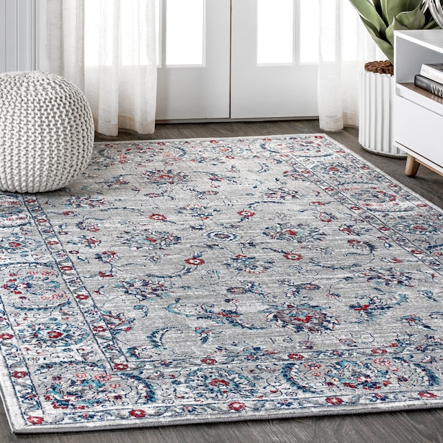Jonathan Y Modern Persian 4 X 6 Light, Red Gray And White Area Rugs