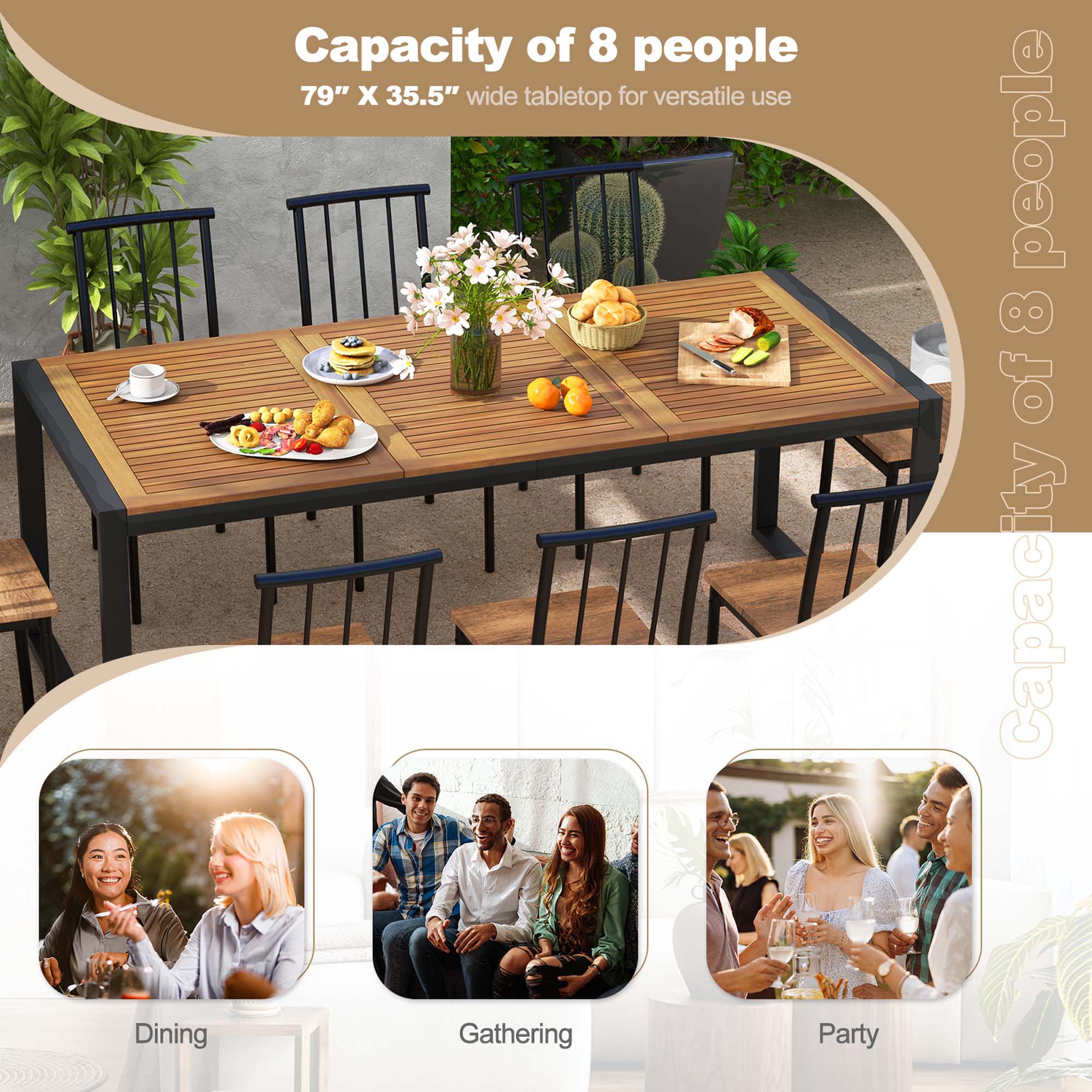 Costway HCST00016 Patio-Tables - View #5