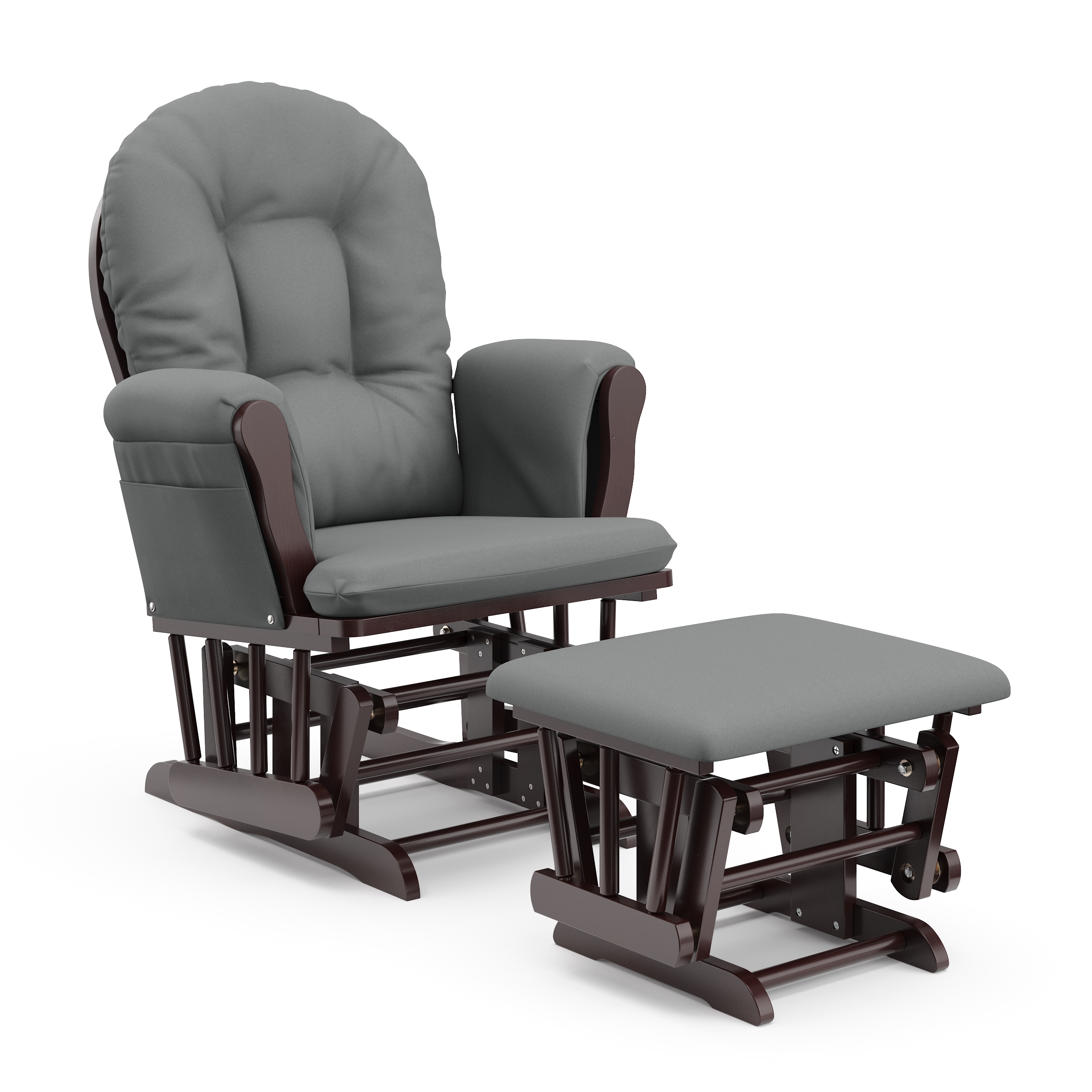 Storkcraft 06550-609 Casual Espresso/Gray Glider Chair