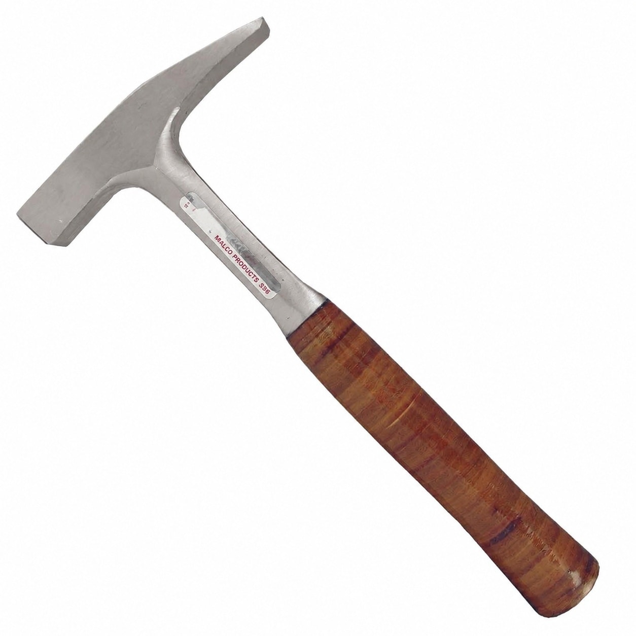 KIWDZFU  18 oz Sheet Metal Setting Hammer One Piece Forged I Beam Beveled Face and Pein Leather Grip for HVAC Roofing and Ductwork