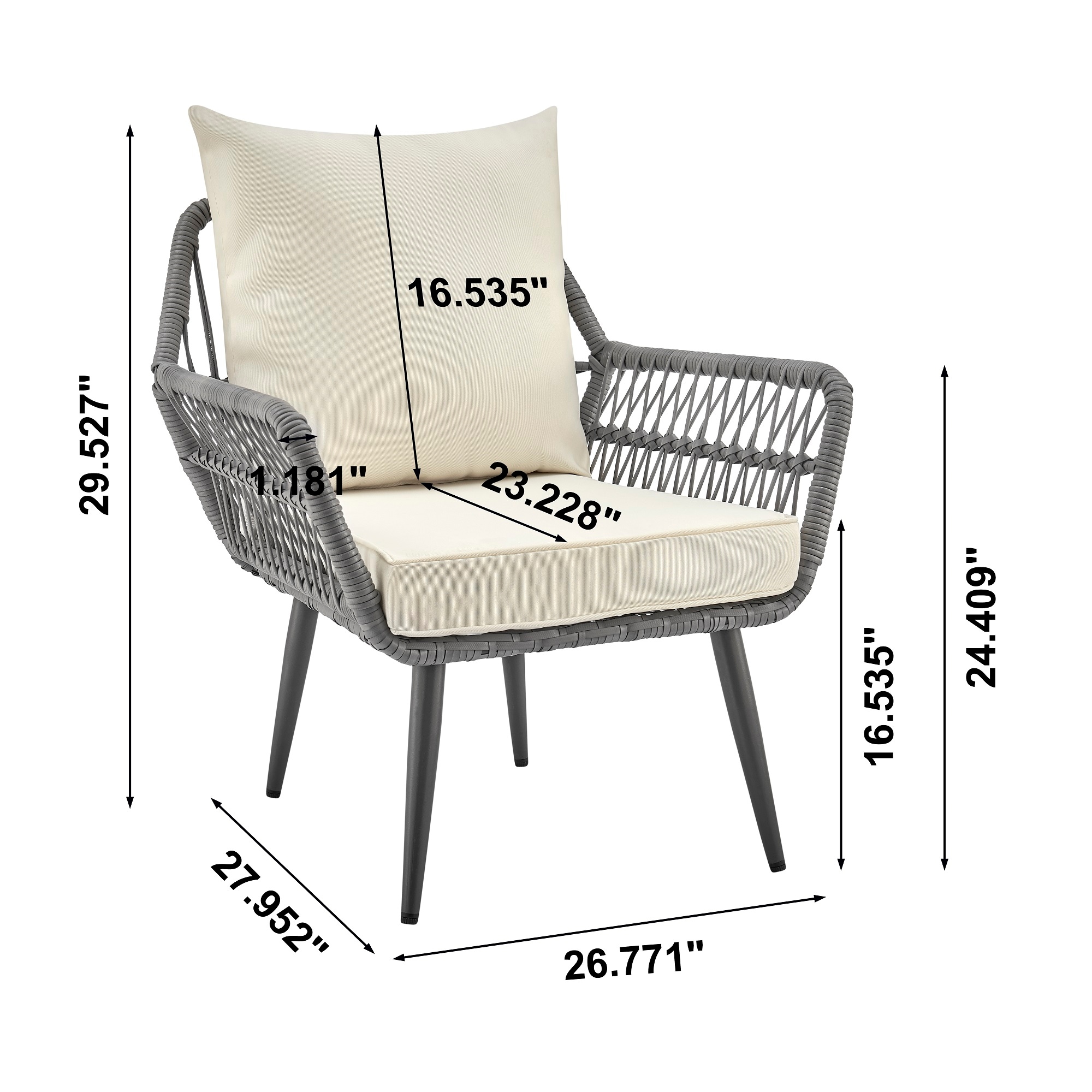 LUXEYARD DS-M-BAC05239 Patio-Conversation-Sets - View #4