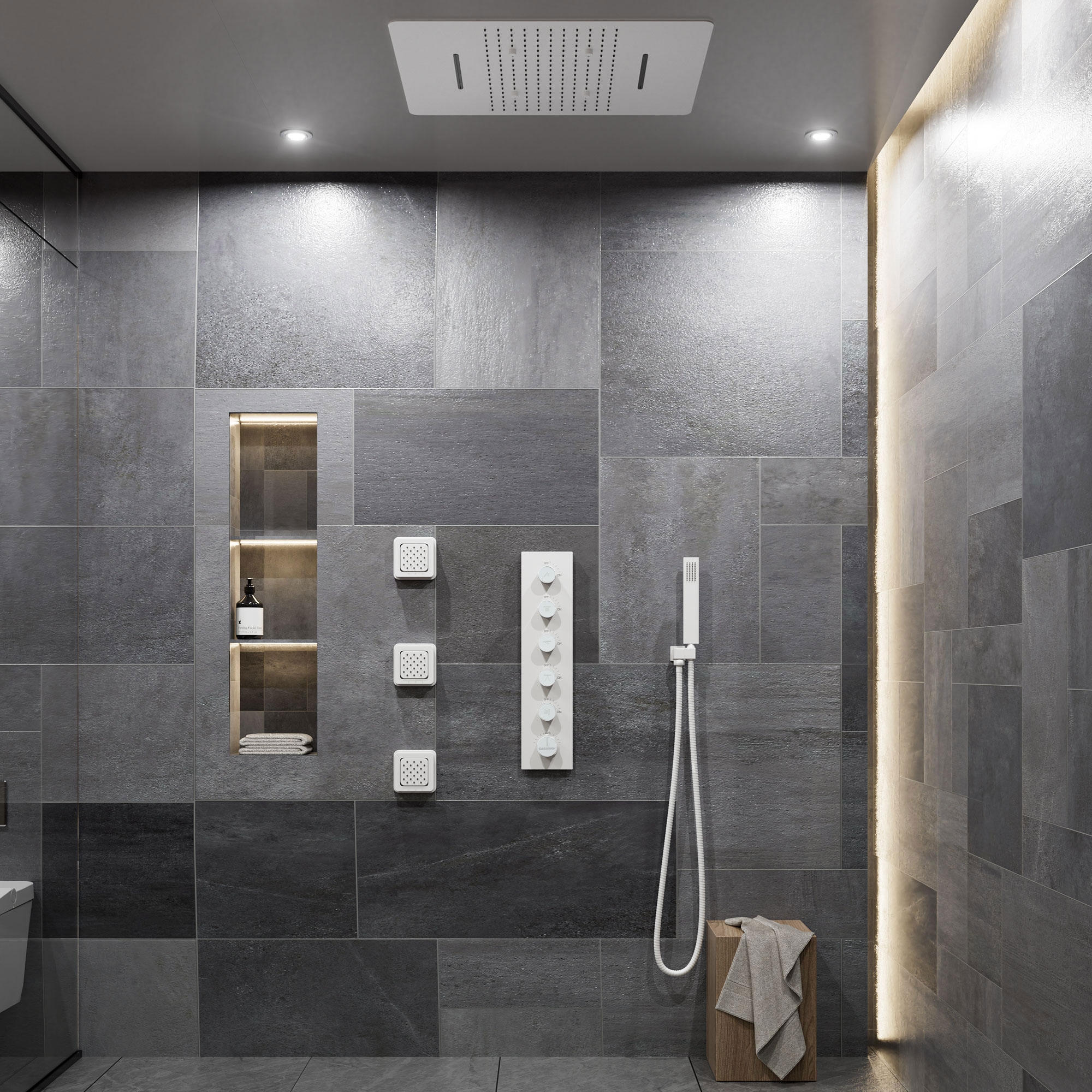 CASAINC KCHS0002-MW Showerhead-Bar-Panels - View #2