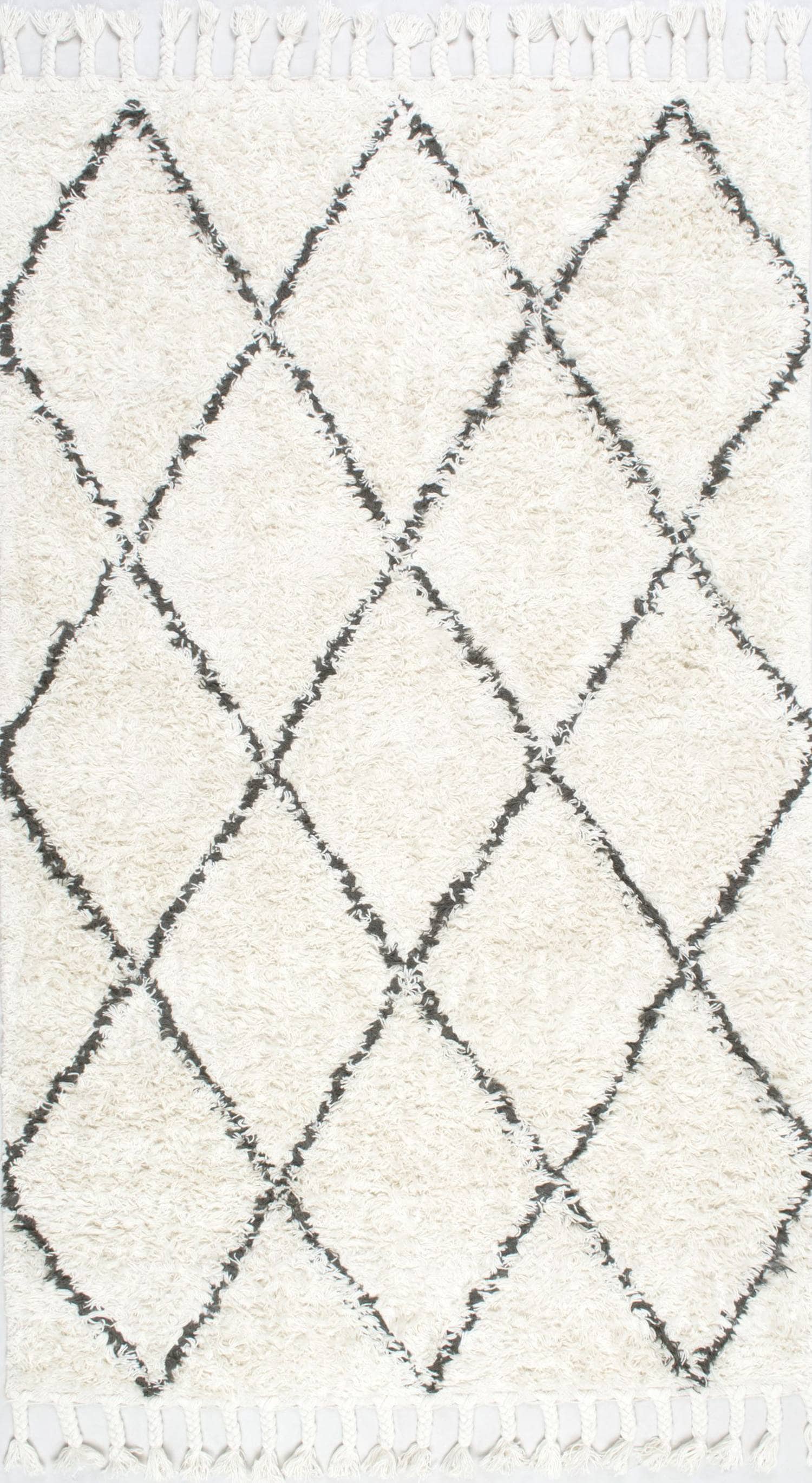nuLOOM SPRE14A-2806 2 x 6 (ft) Knotted Wool Natural Rectangular Indoor Geometric Runner rug