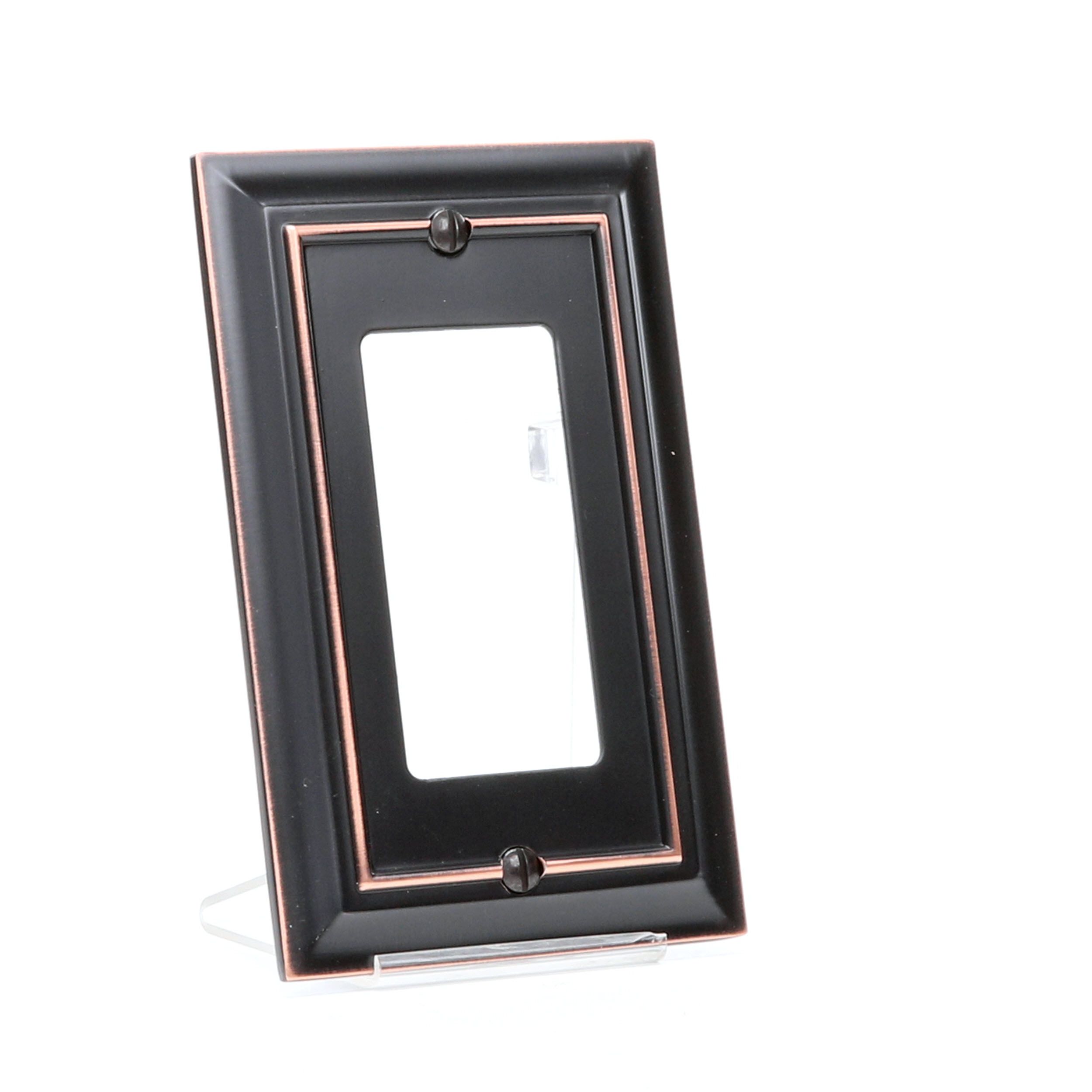 W10244-OB Oil Rubbed Bronze Architect Single GFCI Outlet Cover Plate W10244-OB Oil Rubbed Bronze Architect Single GFCI Outlet Cover Plate