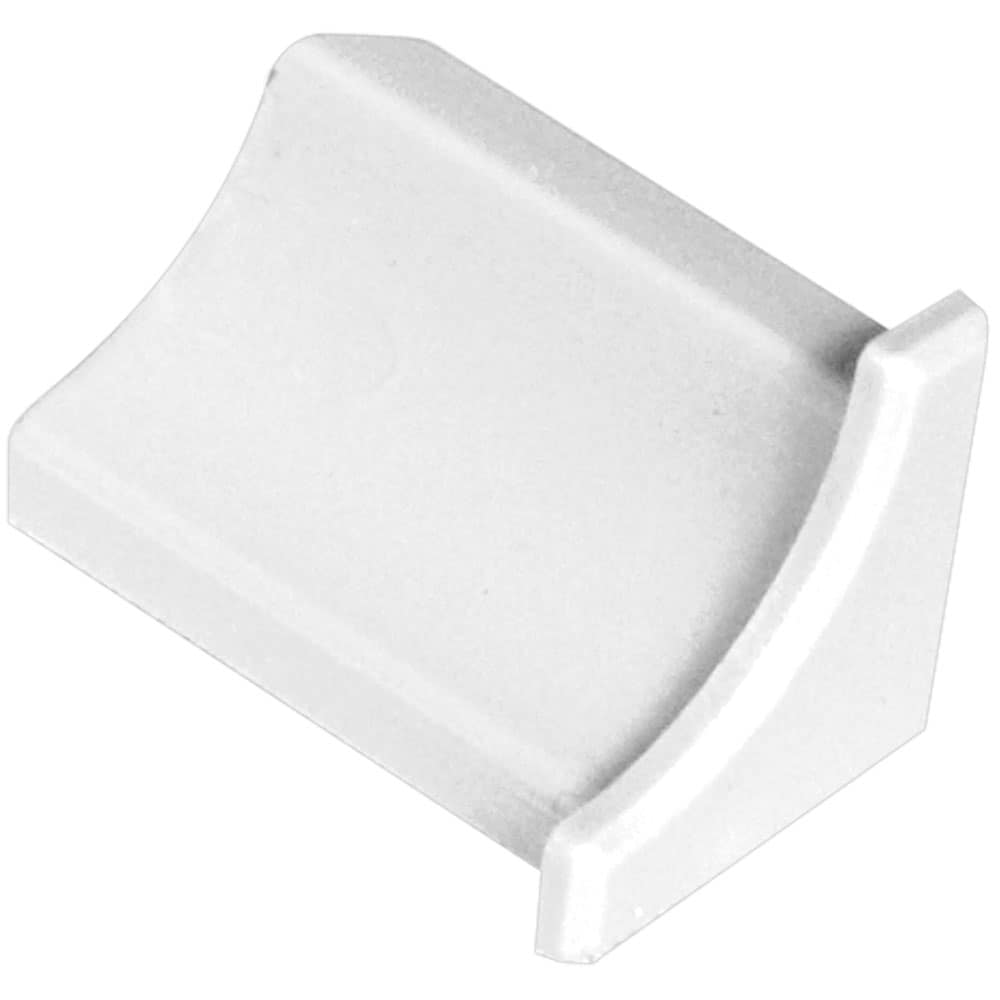Schluter Systems E/PHK1S/BW Dilex-PHK 0.563-in W x 1-in L Bright white PVC End caps Tile Edge Trim