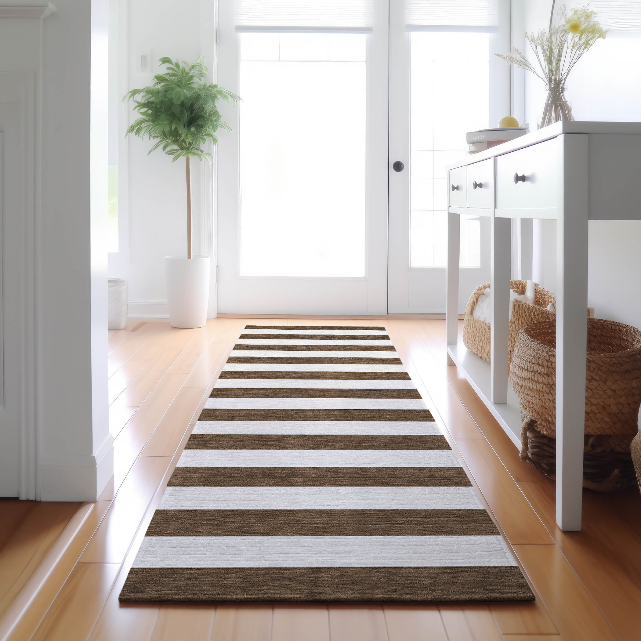 Addison Rugs AMF502BU3X5 Mayfield AMF502BU 3 x 5 (ft) Loomed Polyester Blue Rectangular Indoor Abstract Machine washable Area rug