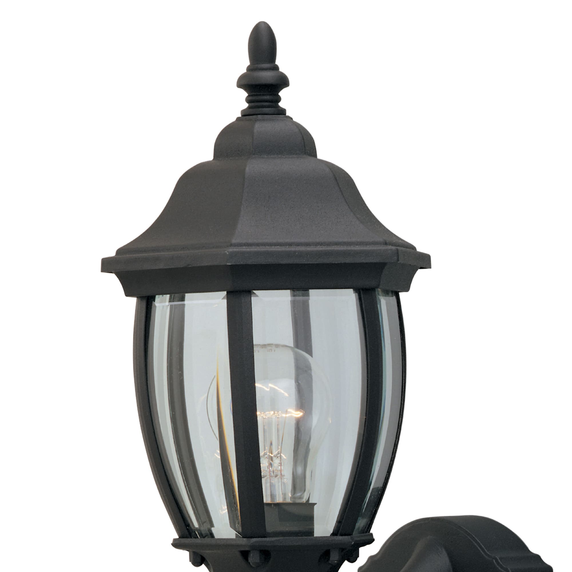 Designers Fountain Tiverton 1-Light 16.25-in H Black Outdoor Wall Light ...