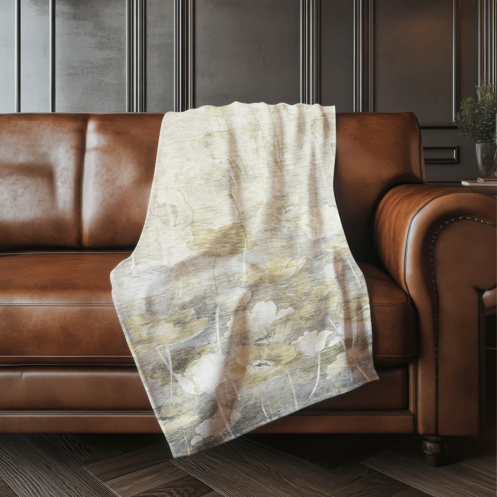 Addison Rugs Premium Machine Washable Addison ASB613 Beige 50 x 70 inches Sherpa Throw Blanket