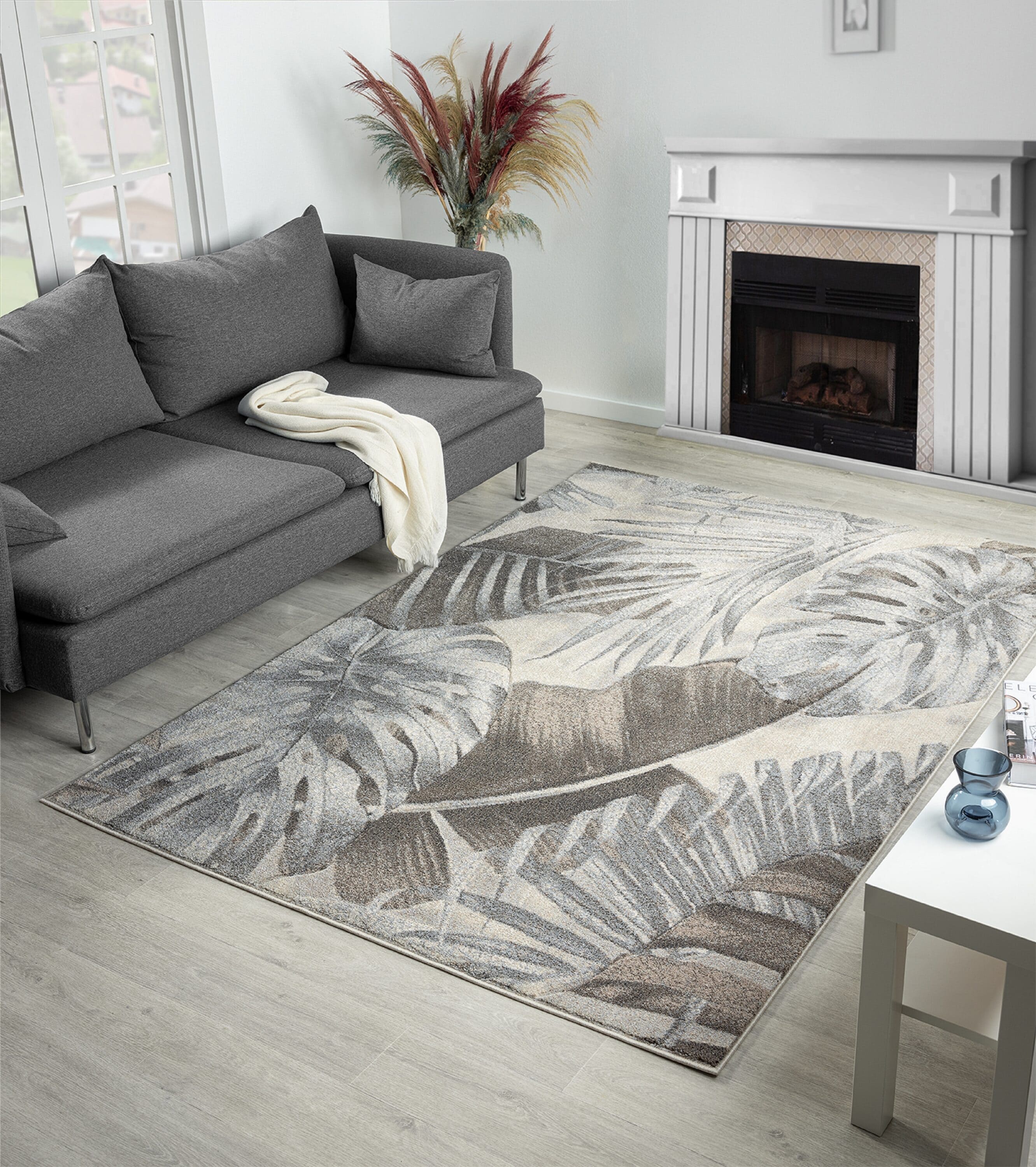 MDA Rugs FR07811 Fresco 8 x 10 (ft) Loomed Polypropylene Gray Rectangular Indoor Abstract Area rug