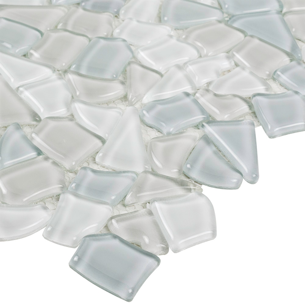Elida Ceramica Island Spa 12-in x 12-in Glossy Glass Pebble Floor and Wall Tile (0.936-sq. ft/ Piece)